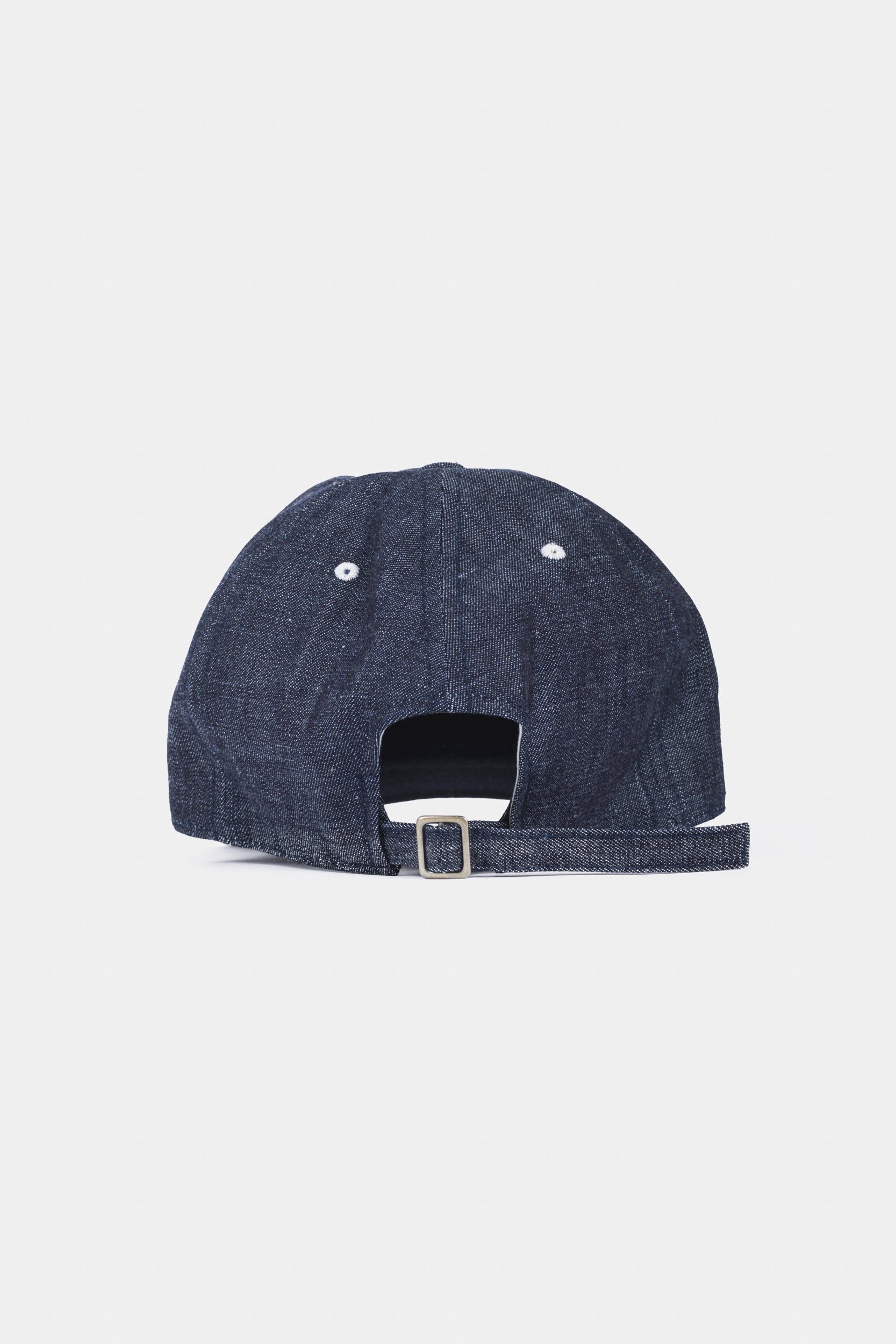 6 PANEL DENIM BASEBALL CAP "F" PATCH - Indigo