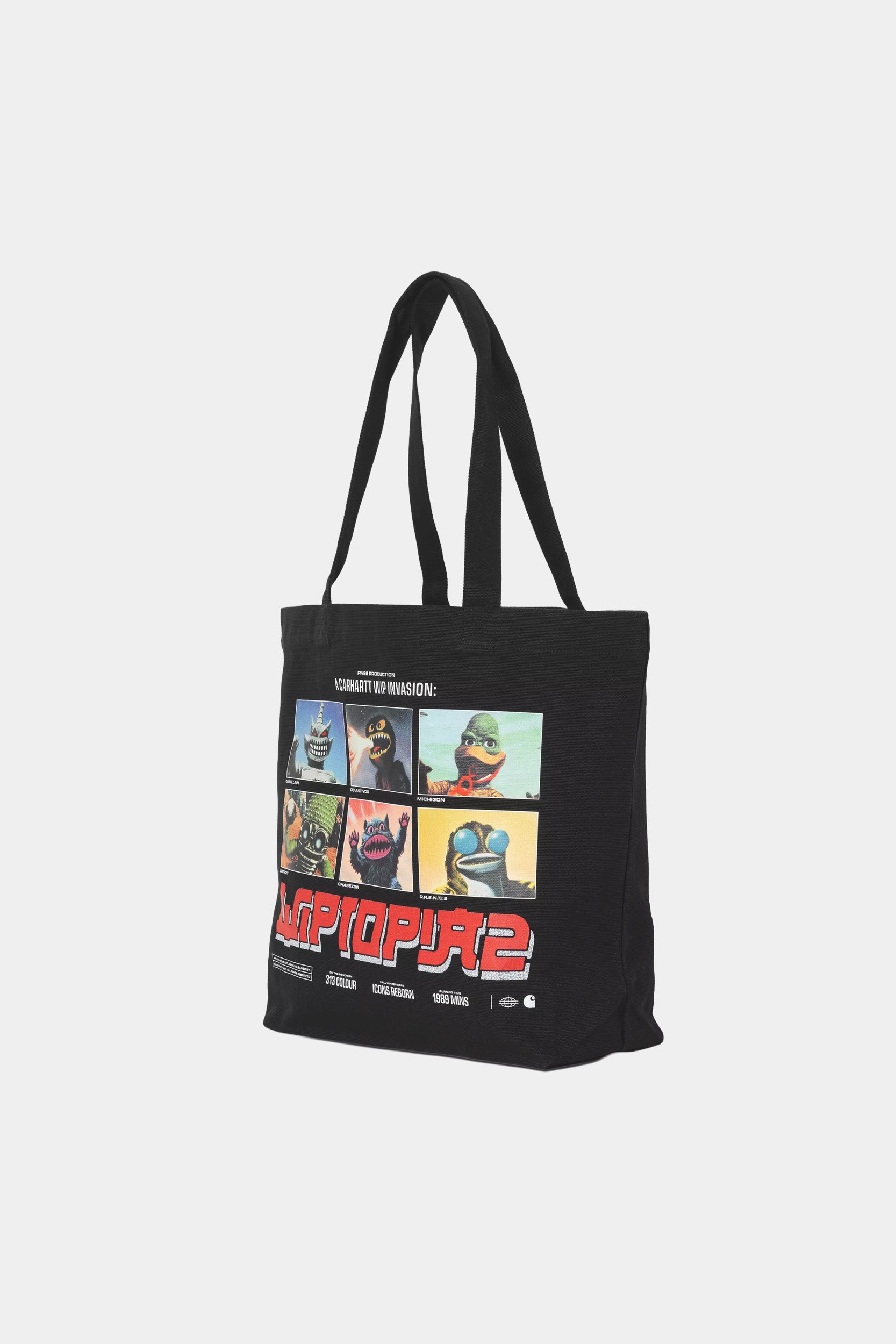 CANVAS GRAPHIC TOTE - Wiptopia 2 / Black