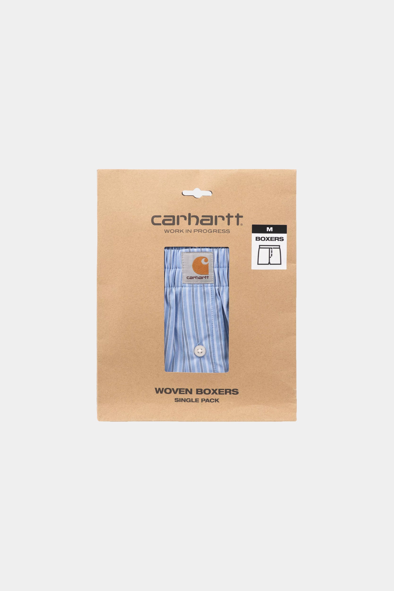 COTTON BOXER SHORTS - Keene stripe / Curacao
