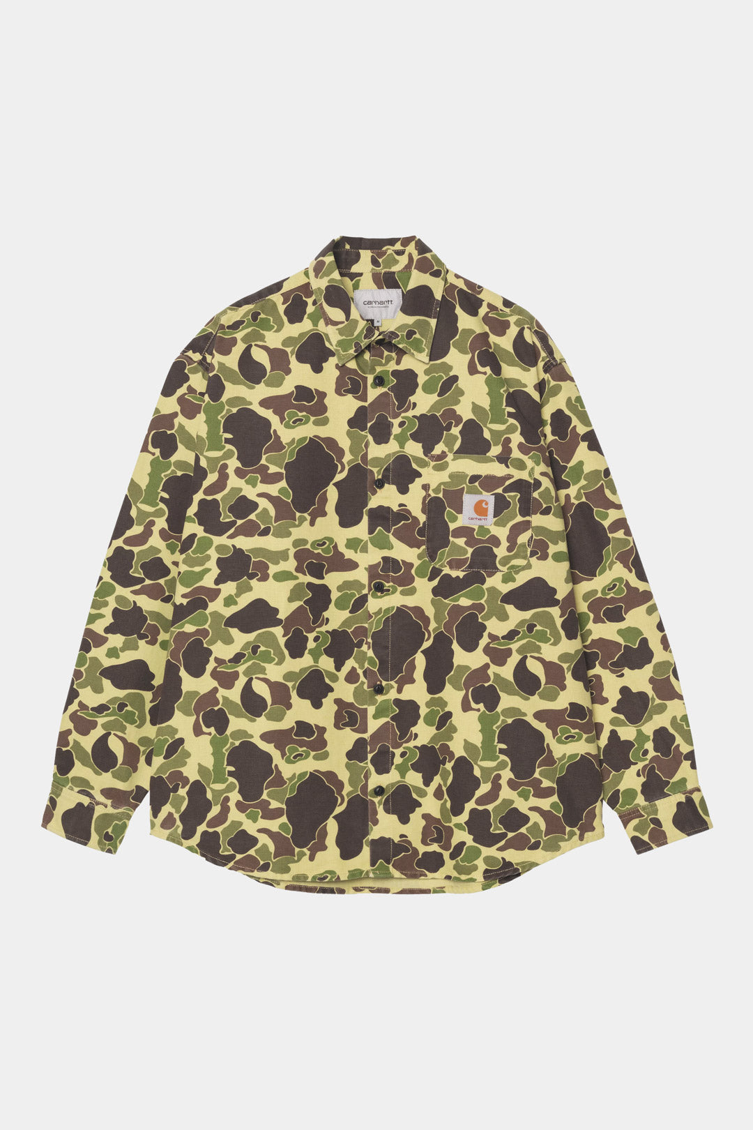 DUCK SHIRT - Camo Green Stone Washed