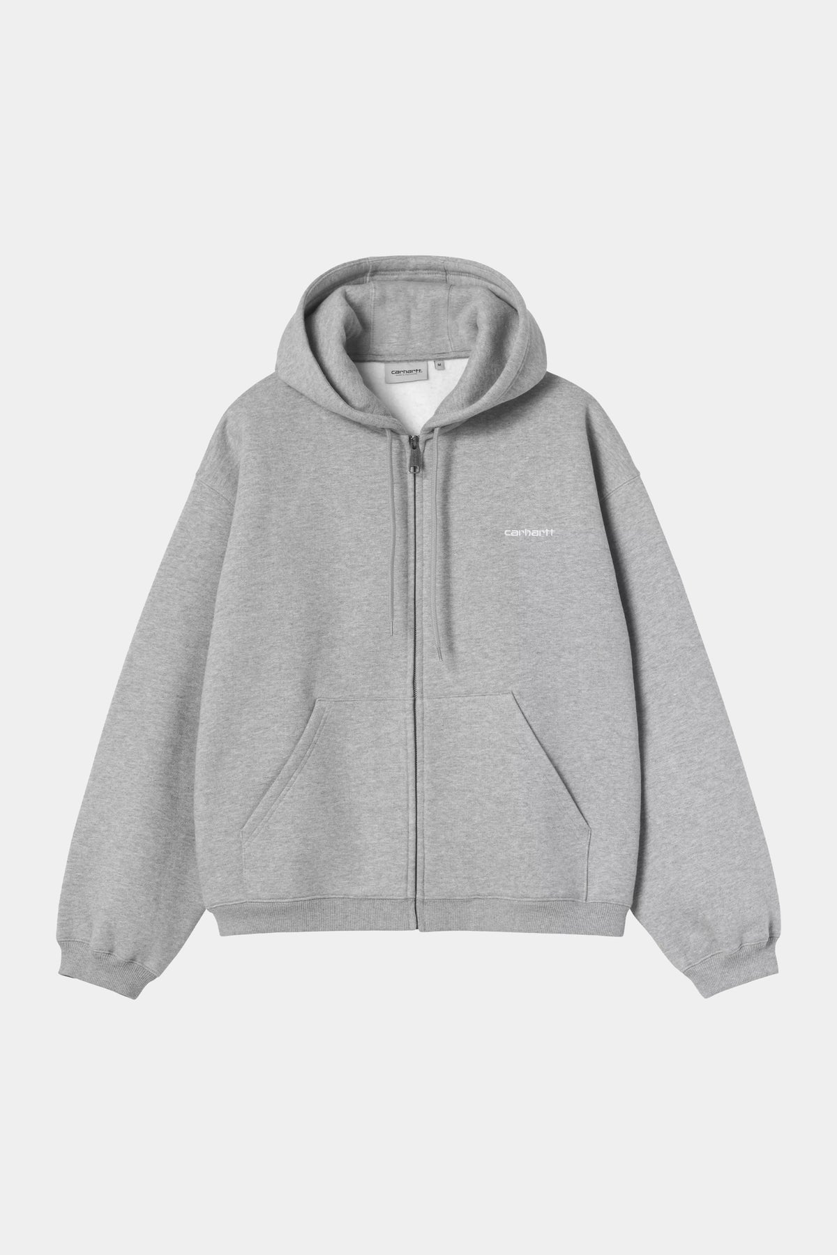 HOODED EBBERT JACKET - Heather grey / White