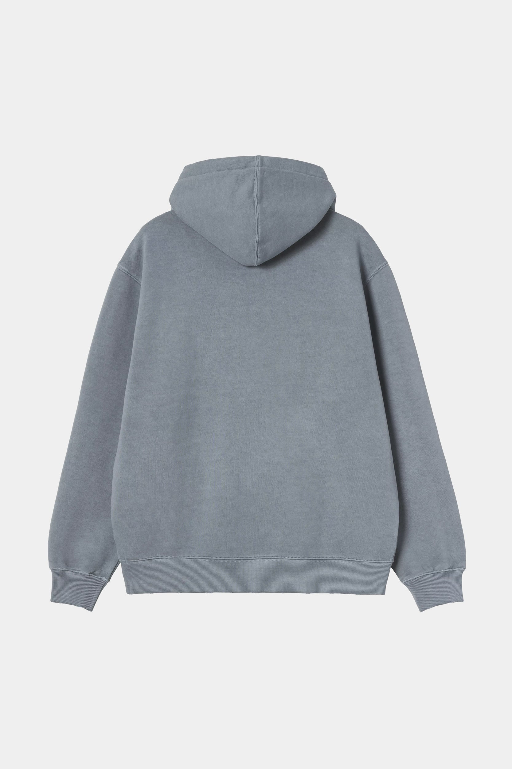 HOODED TORION SWEAT - Office blue grind wash
