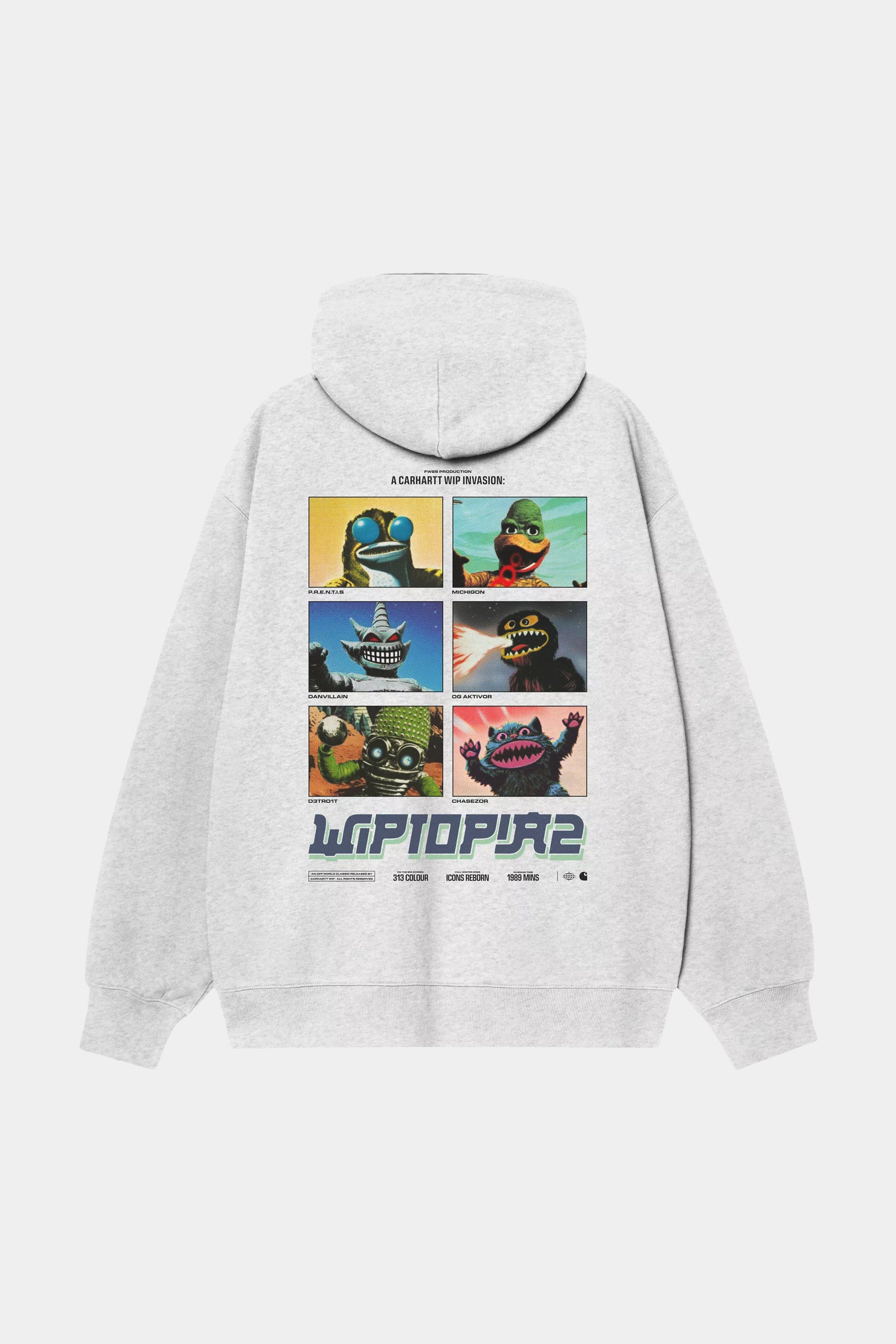 HOODED WIPTOPIA 2 SWEAT - Ash Heather