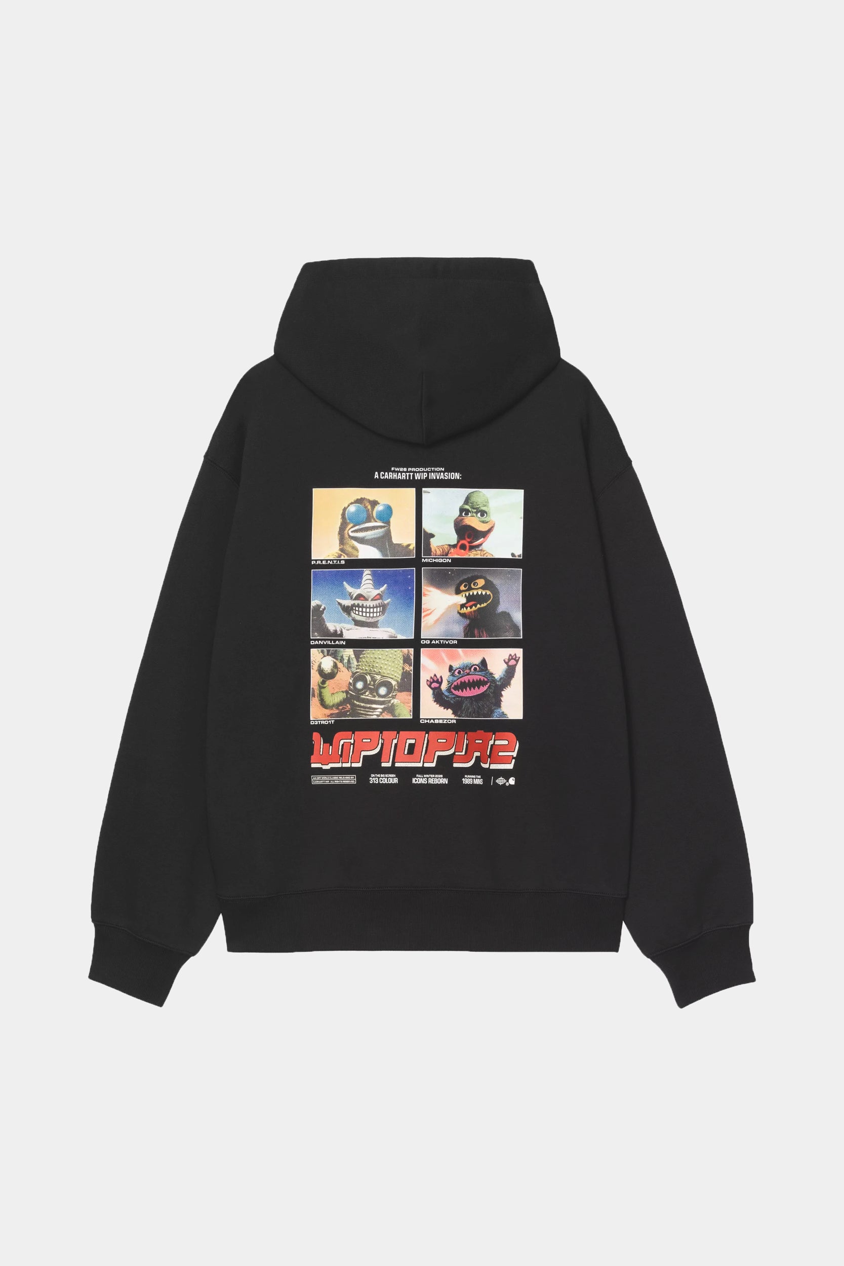 HOODED WIPTOPIA 2 SWEAT - Black