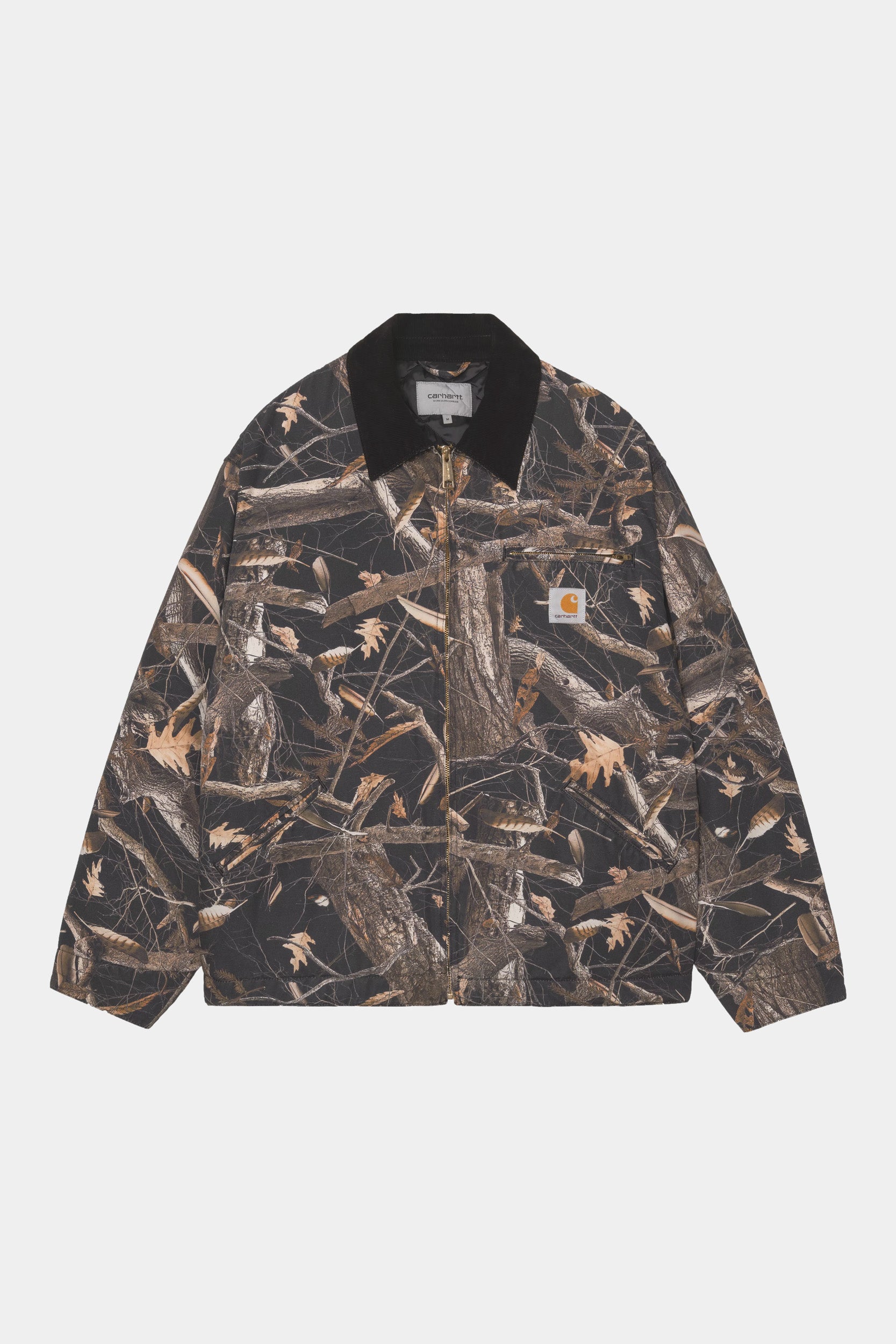 OG DETROIT JACKET - Camo feather tree / Black - Heavy stone wash