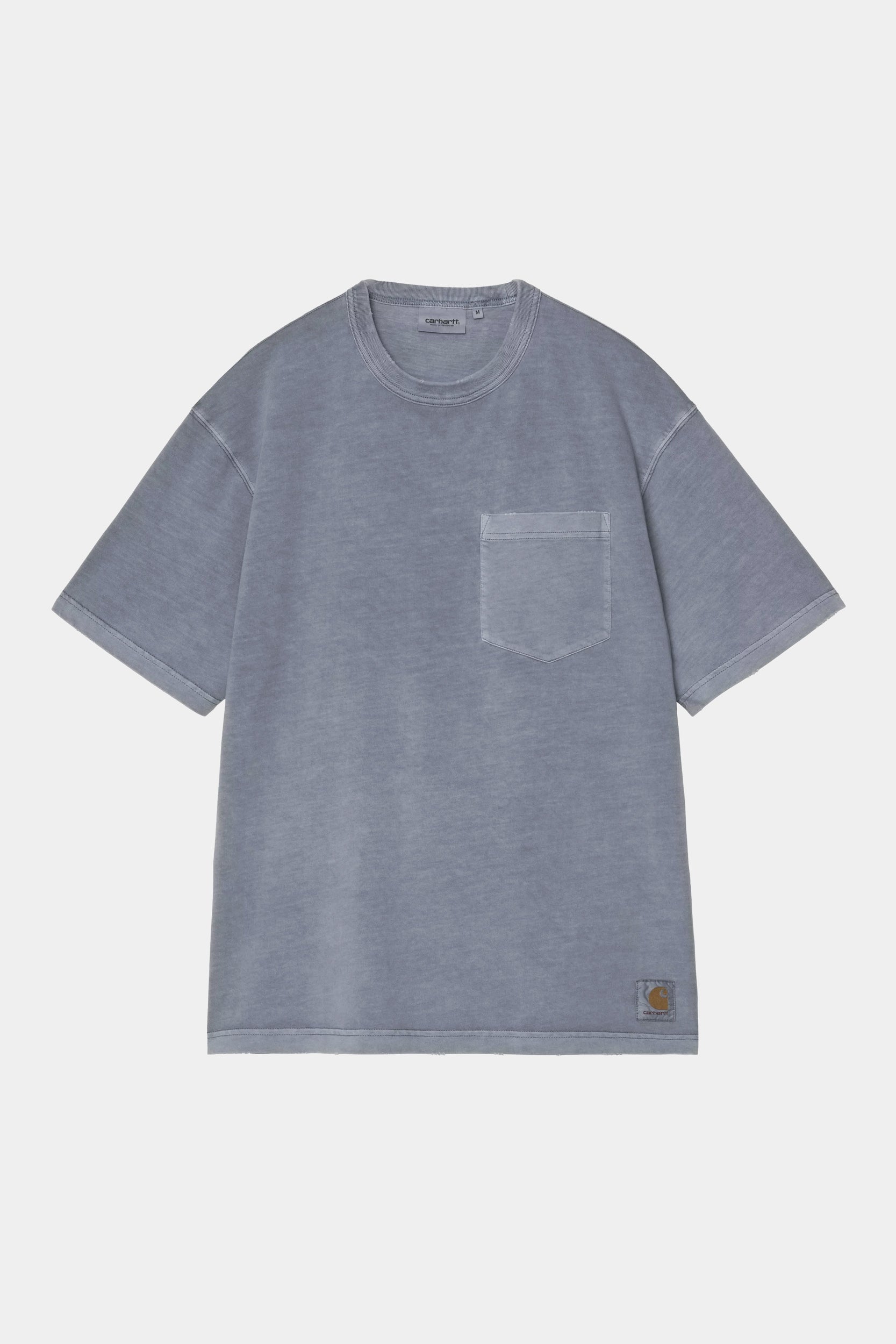 TORION POCKET TEE - Office blue grind wash