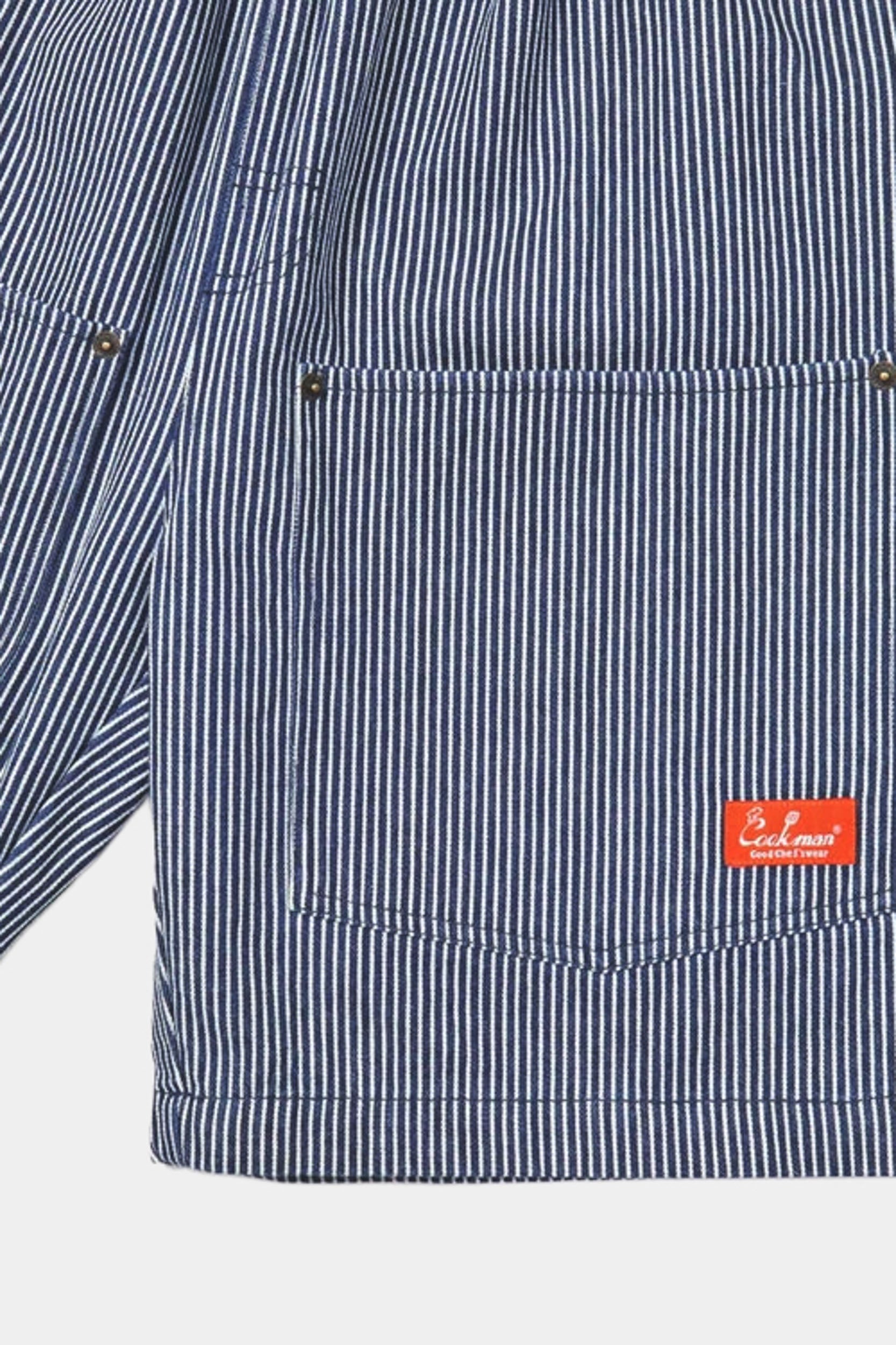 CHEF SHORT FRONT POCKET - Navy hickory