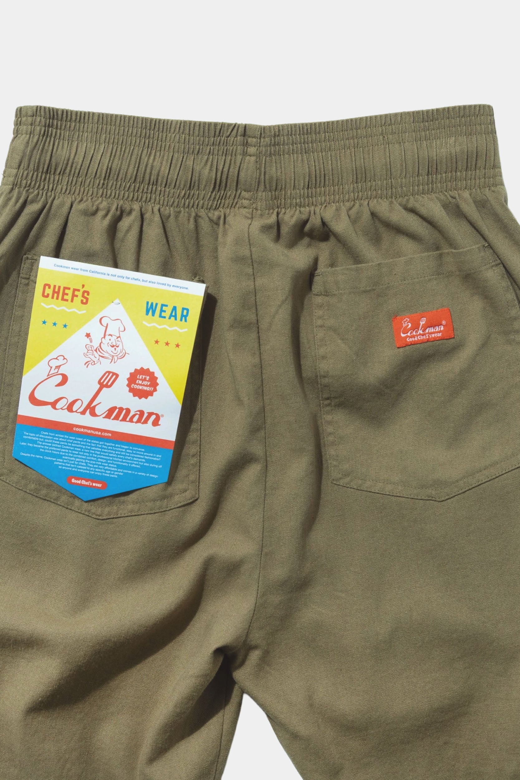 CHEF SHORTS - Olive linen
