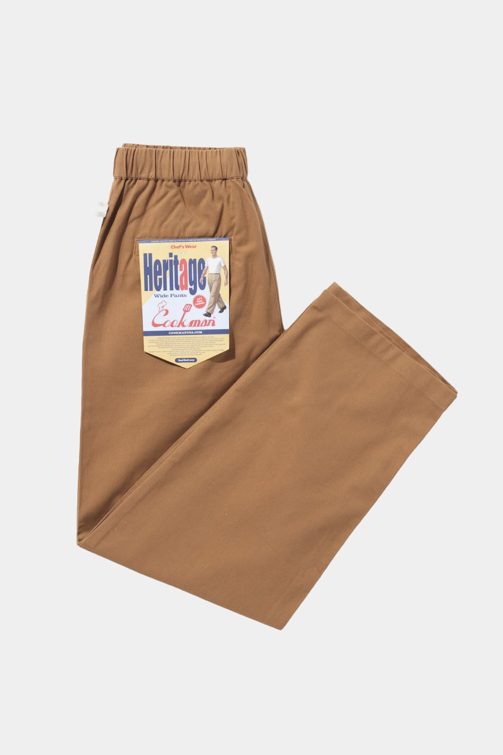 HERITAGE WIDE PANTS - Heavy twill beige