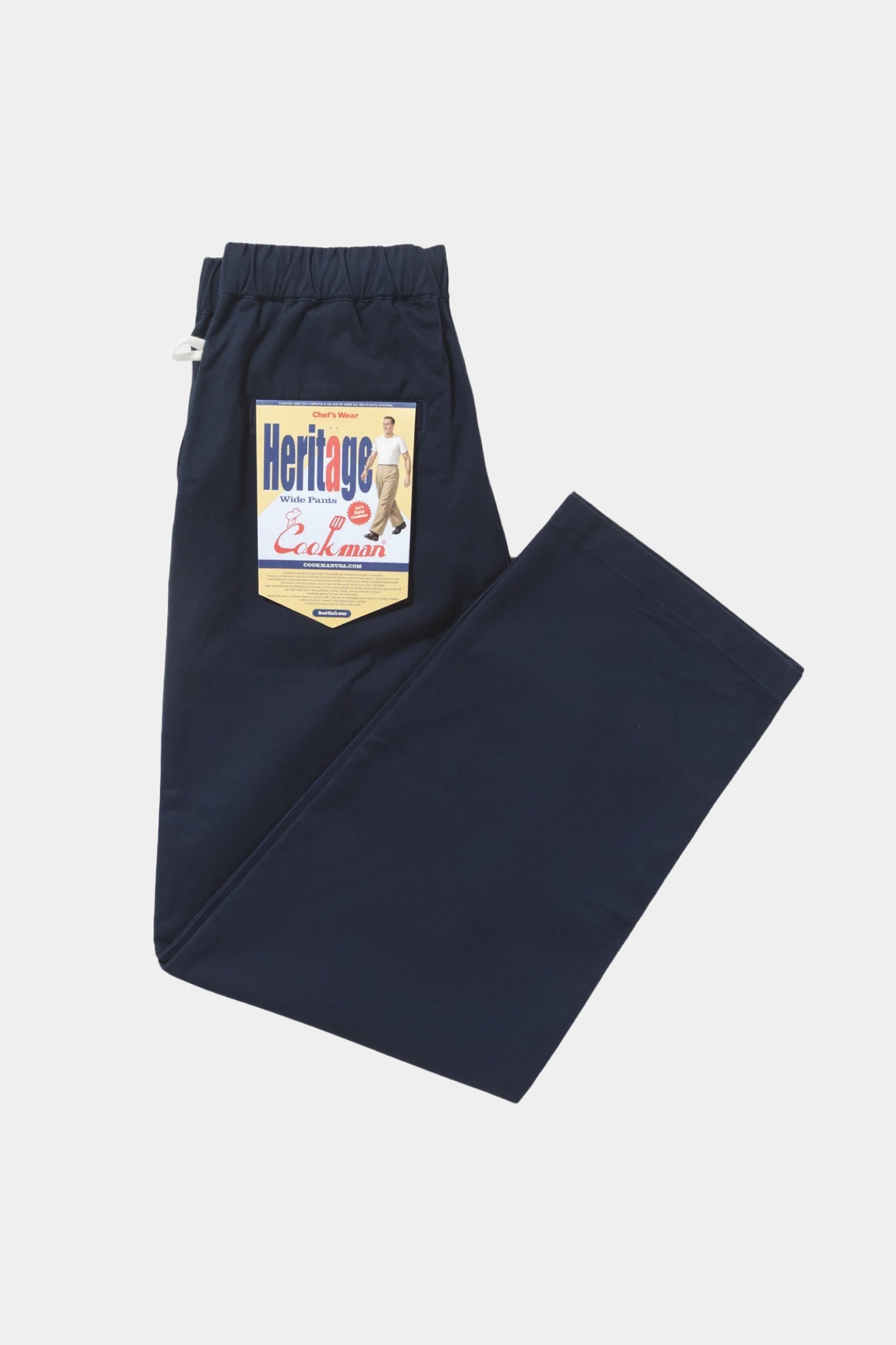 HERITAGE WIDE PANTS - Heavy twill navy