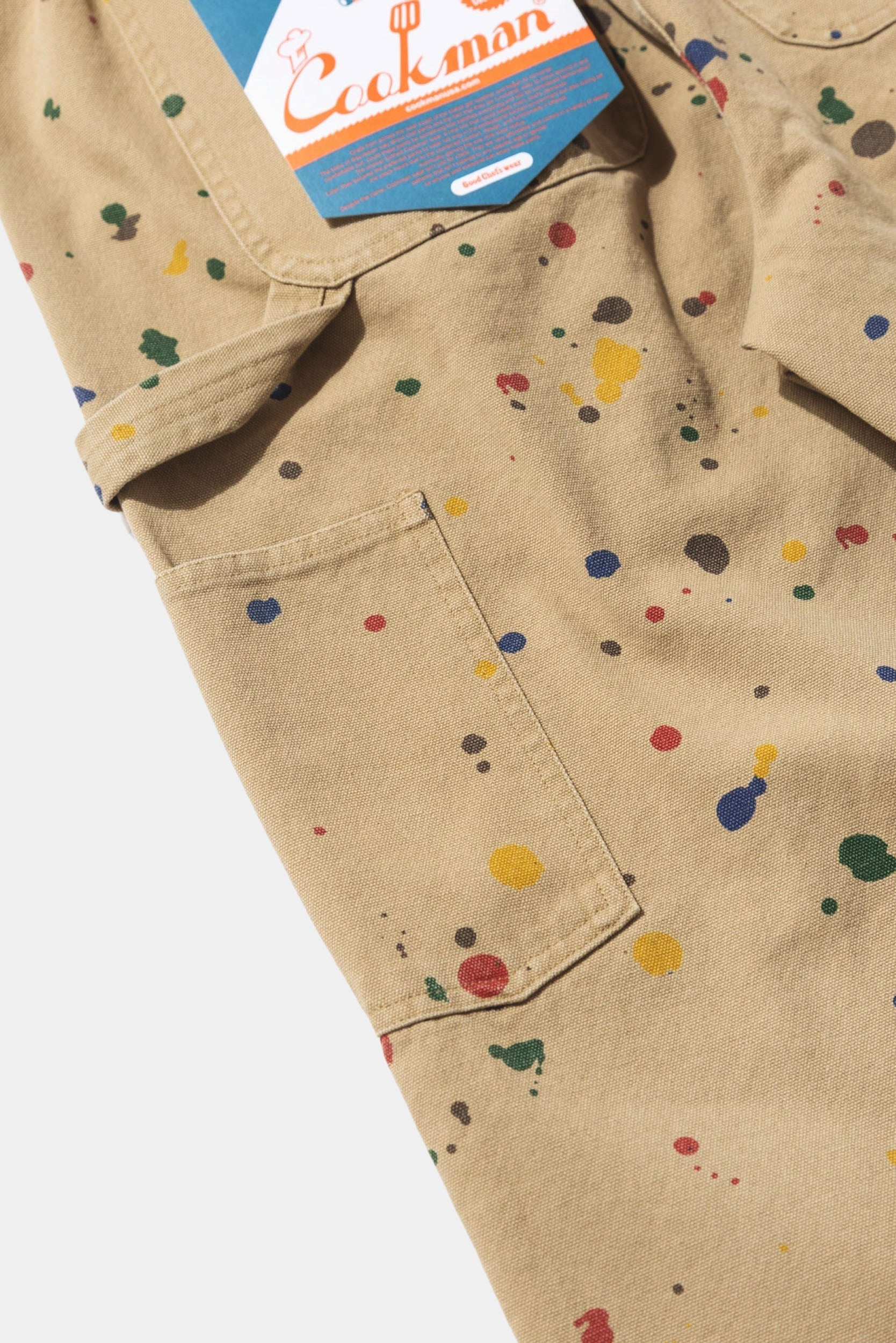 CARPENTER PANT - Washed duck canvas - Sauce splash