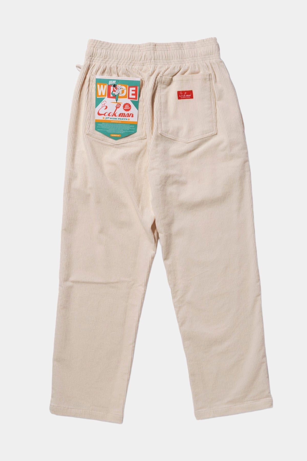 CHEF PANTS SEMIWIDE - Cream corduroy
