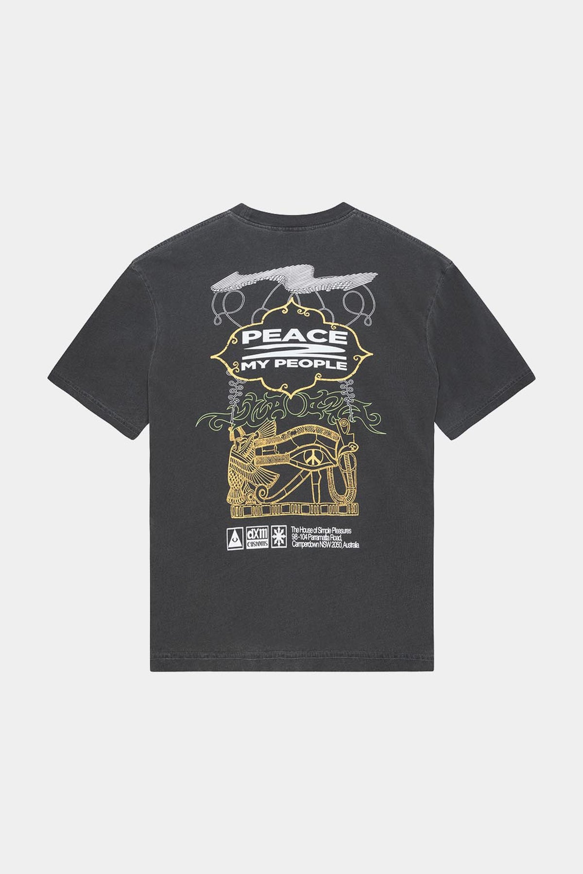 EASY PEACEY TEE - Anthracite