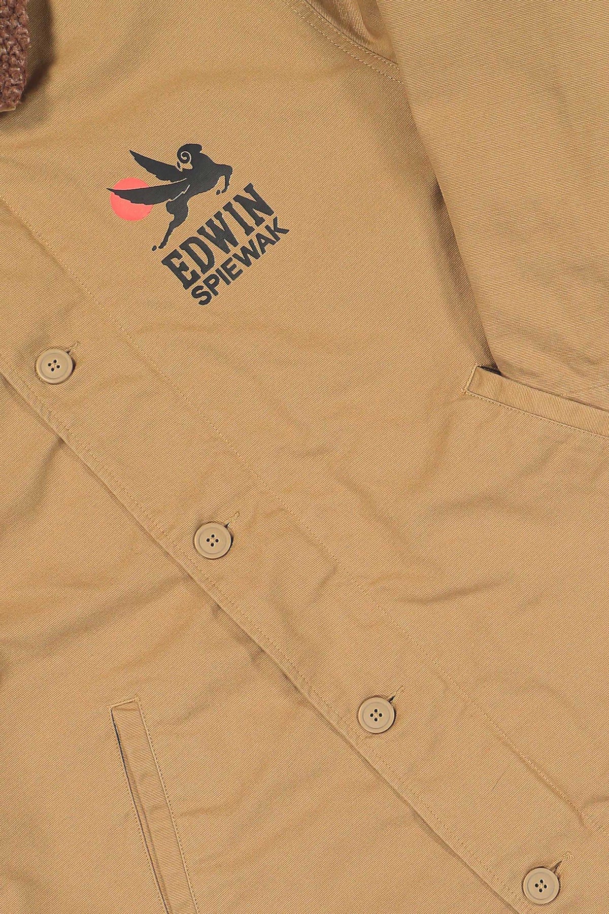 DECK JACKET X SPIEWAK - Stone-washed khaki
