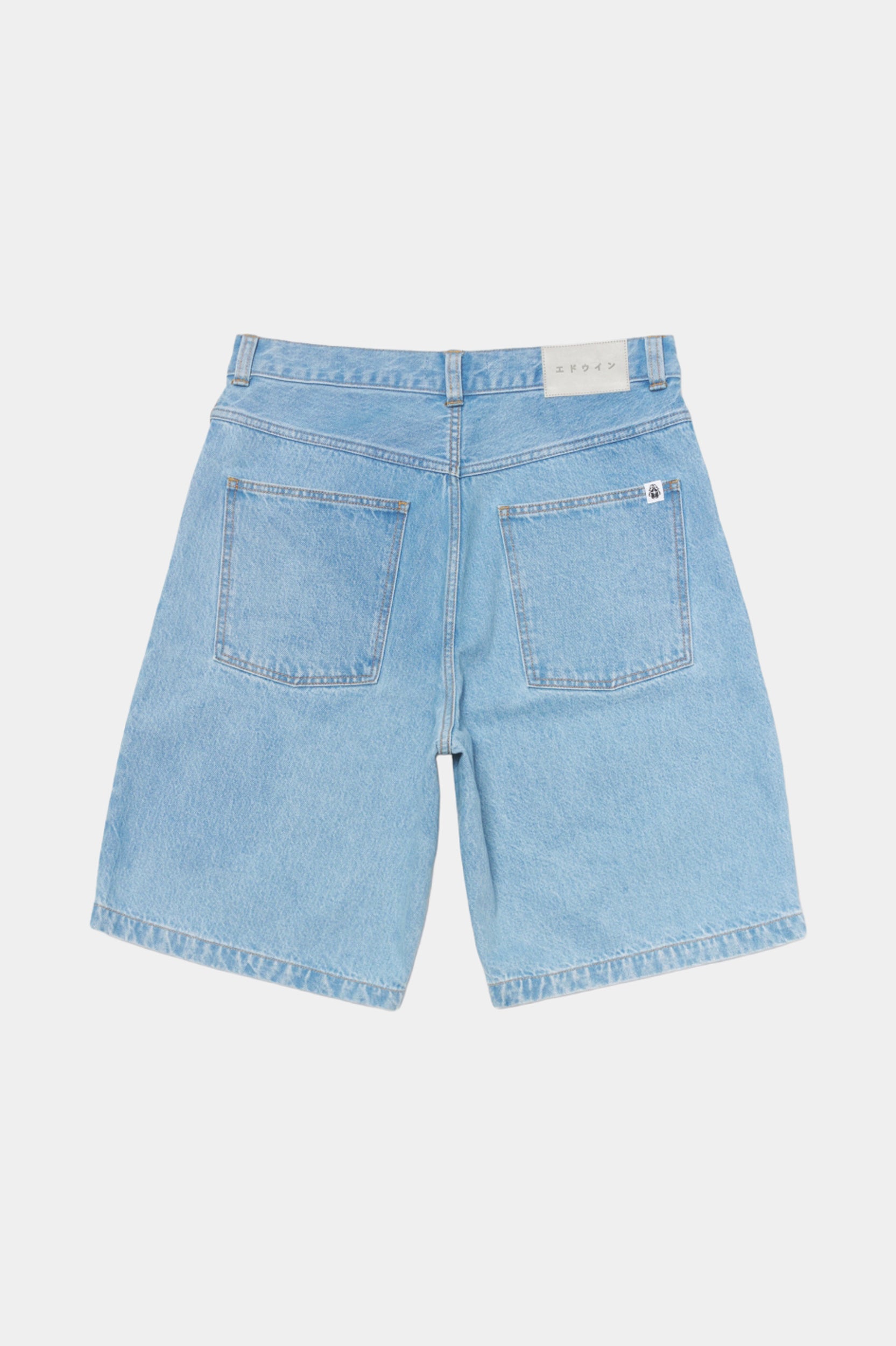 WORKER SHORT - Blue heavy bleach