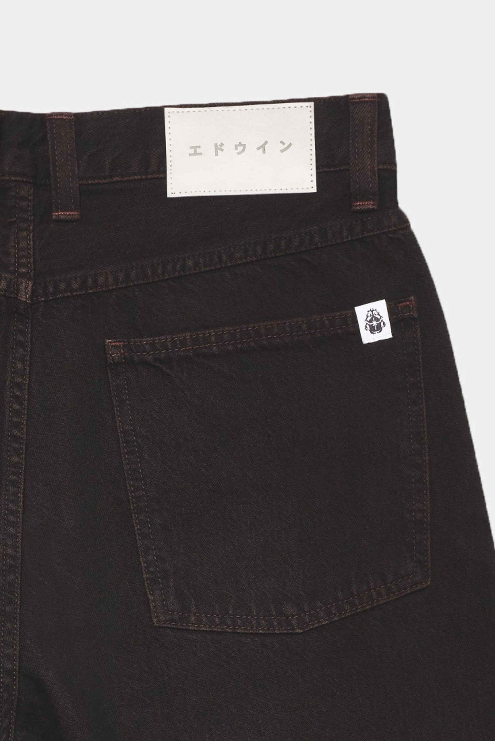 TYRELL SHORT - Black coffee bean overdyed