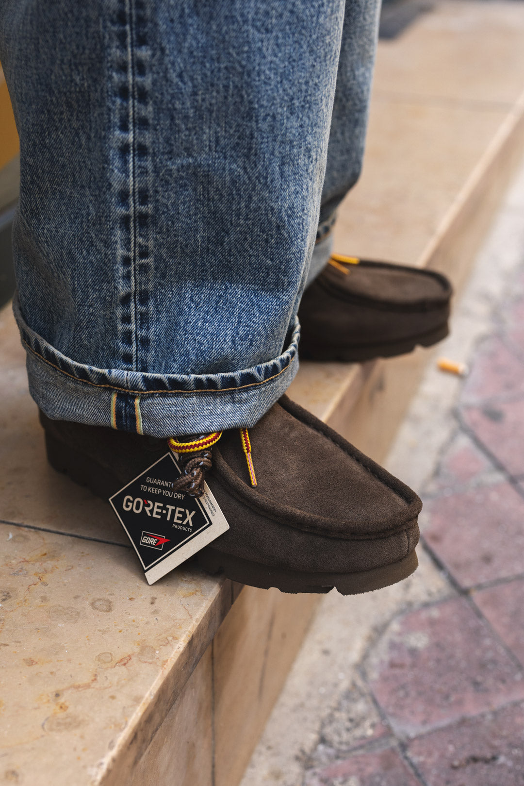 WALLABEE GORE-TEX - Dark olive suede