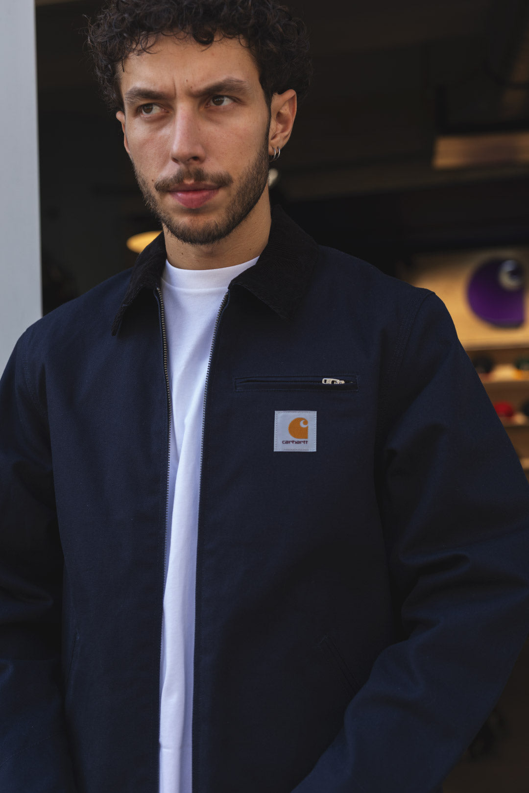 DETROIT JACKET - Dark navy / Black - Rigid