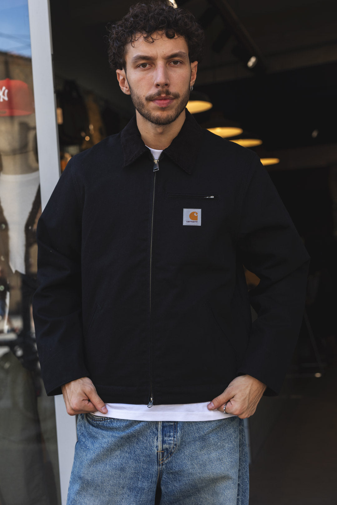 OG DETROIT JACKET - Black / Black - Stone canvas