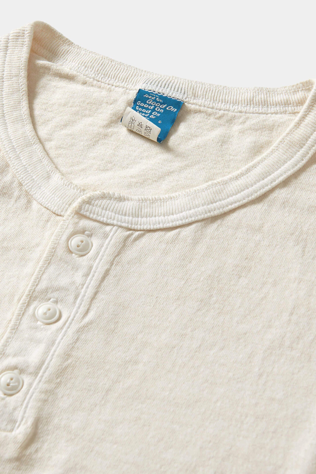 HENLEY TEE S/S - P.NATURAL