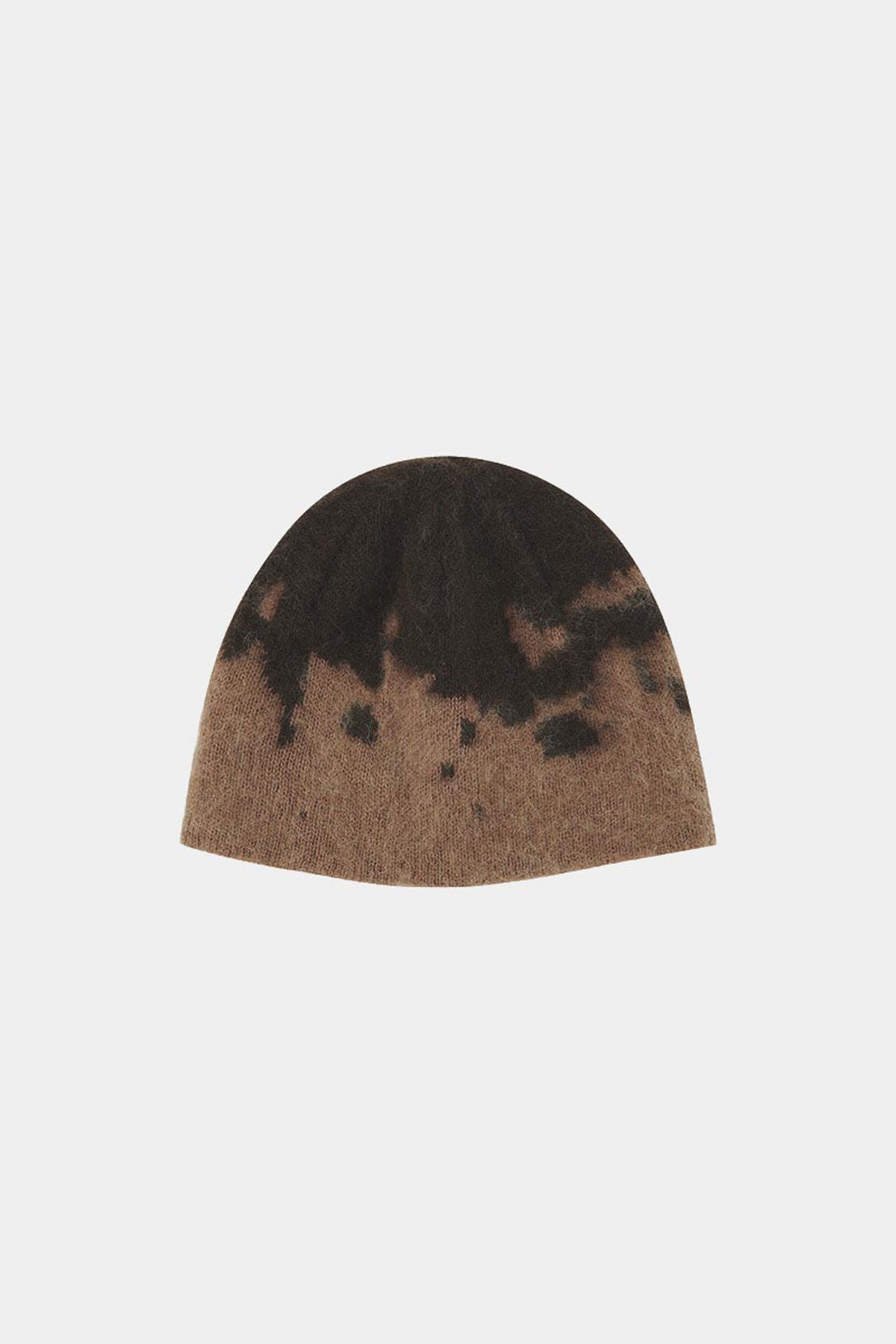 MOHAIR SPLATTER BEANIE - Taupe splatter