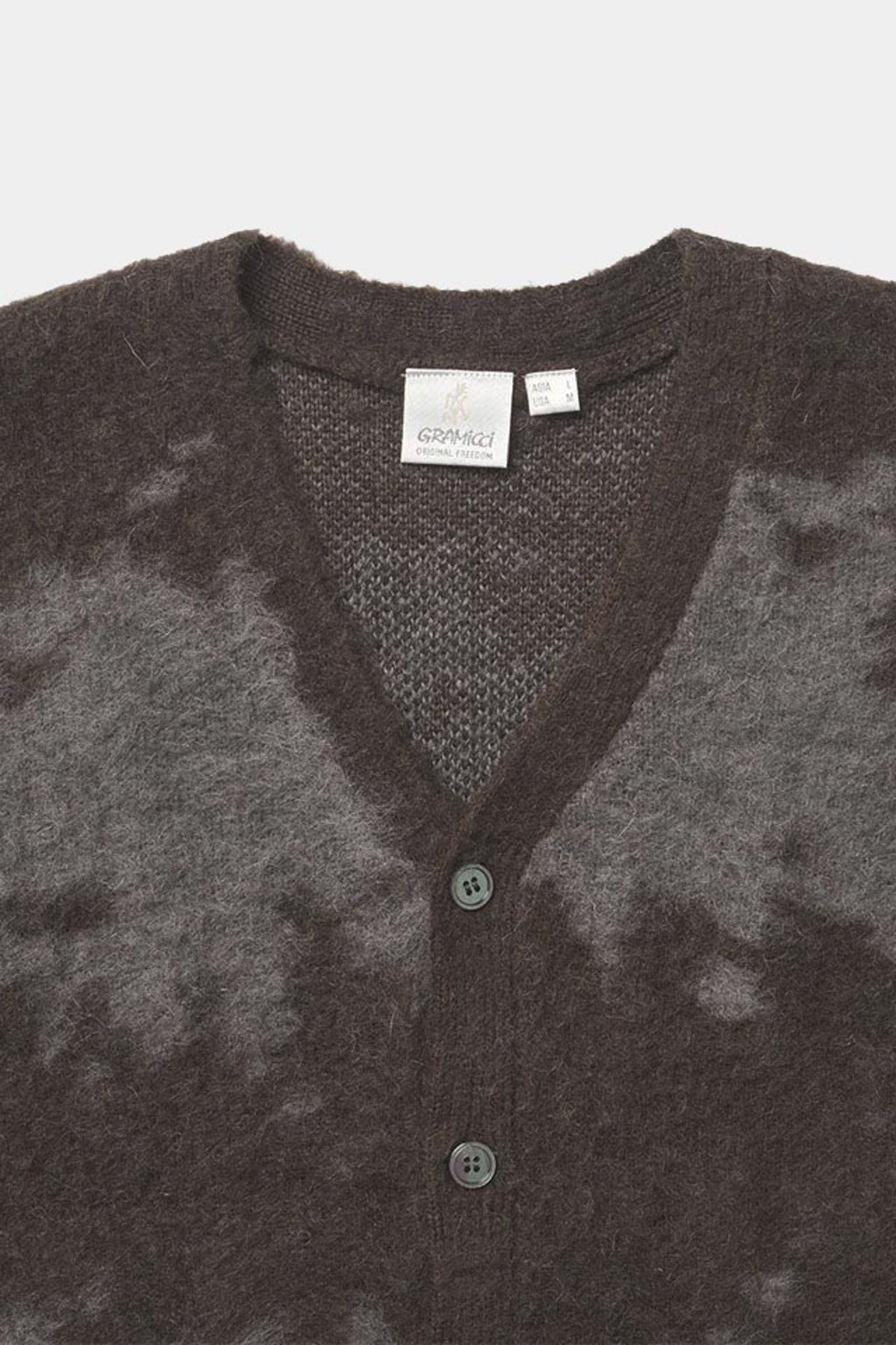 MOHAIR SPLATTER CARDIGAN - Slate splatter
