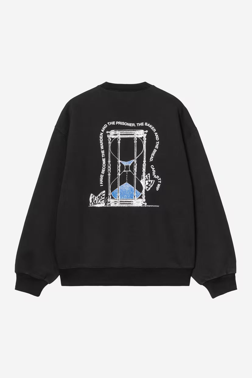 HOURGLASS SWEAT - Black - Stone washed