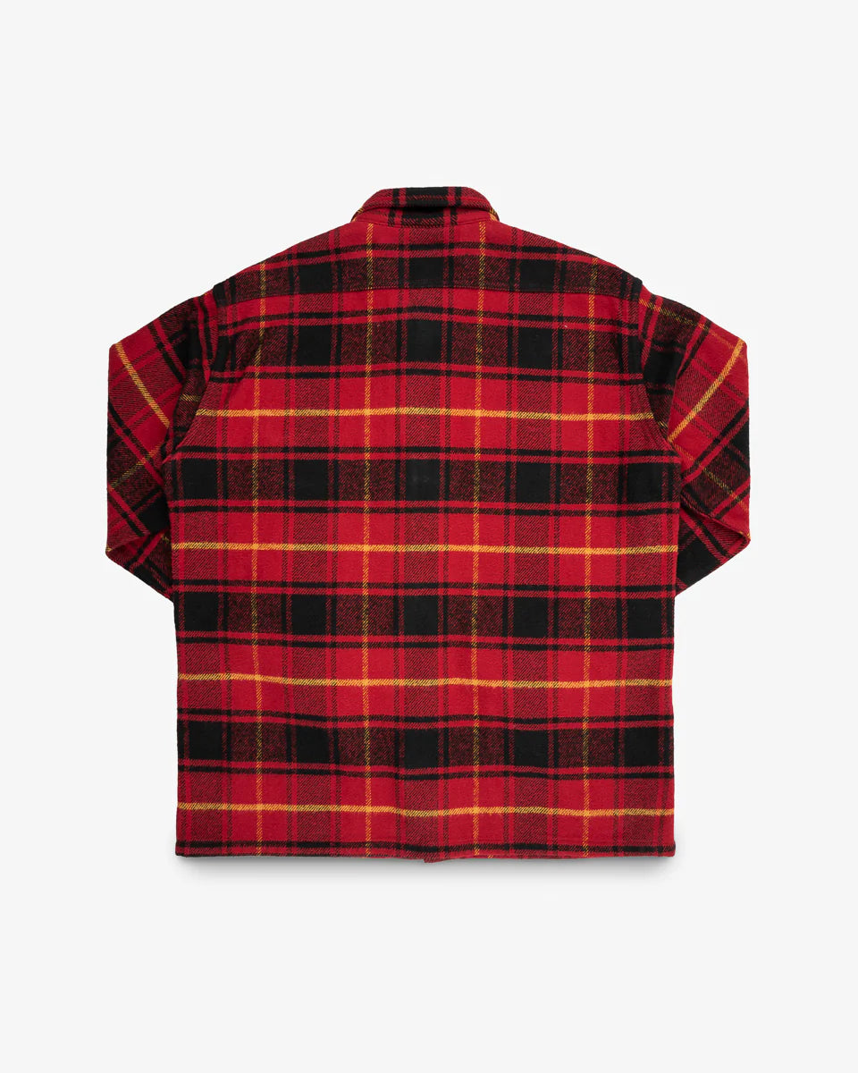 HEAVY FLANNEL RIDER'S OVERSHIRT - Red
