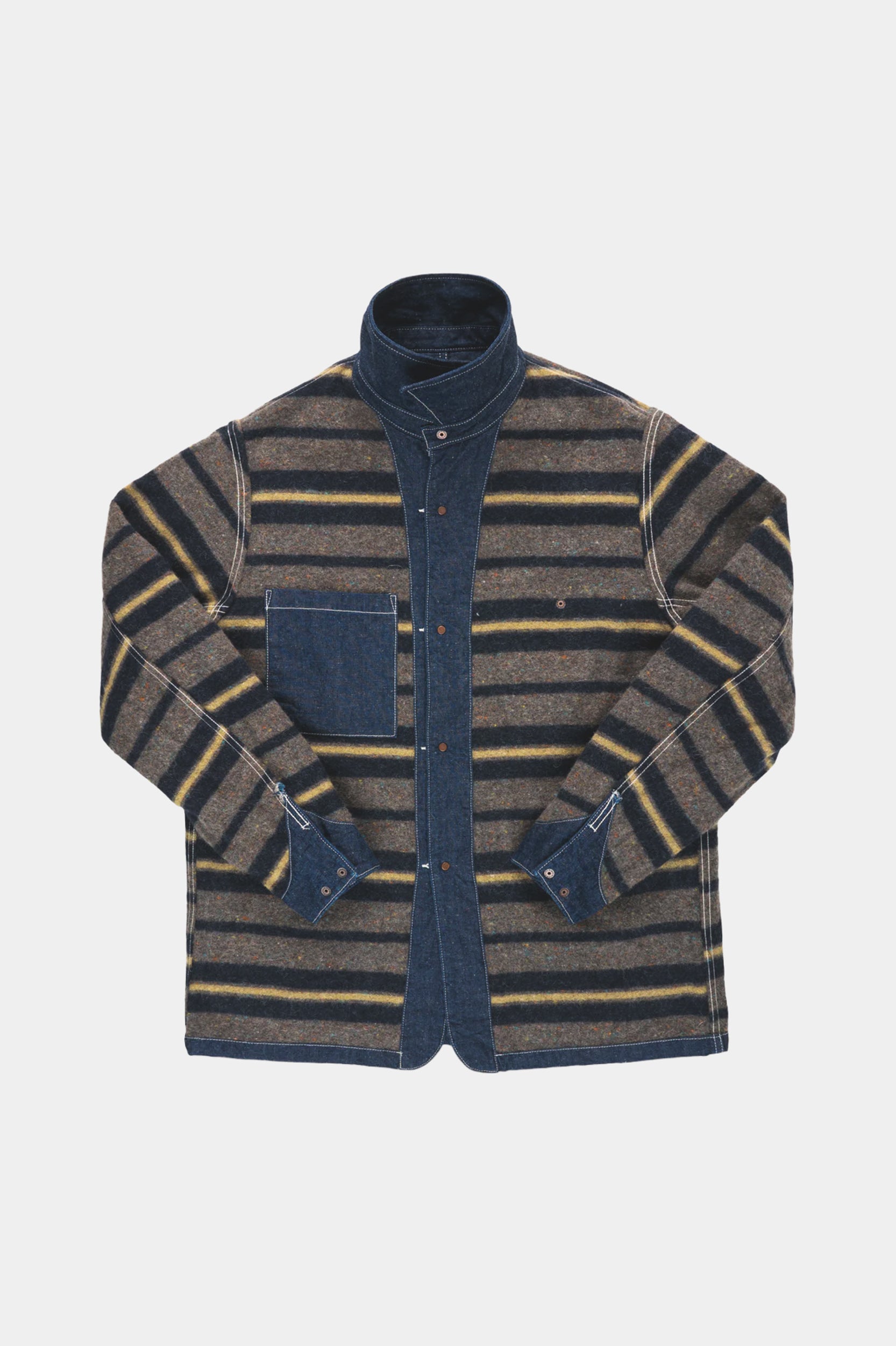DENIM BLANKET LINED CHORE JACKET - Indigo