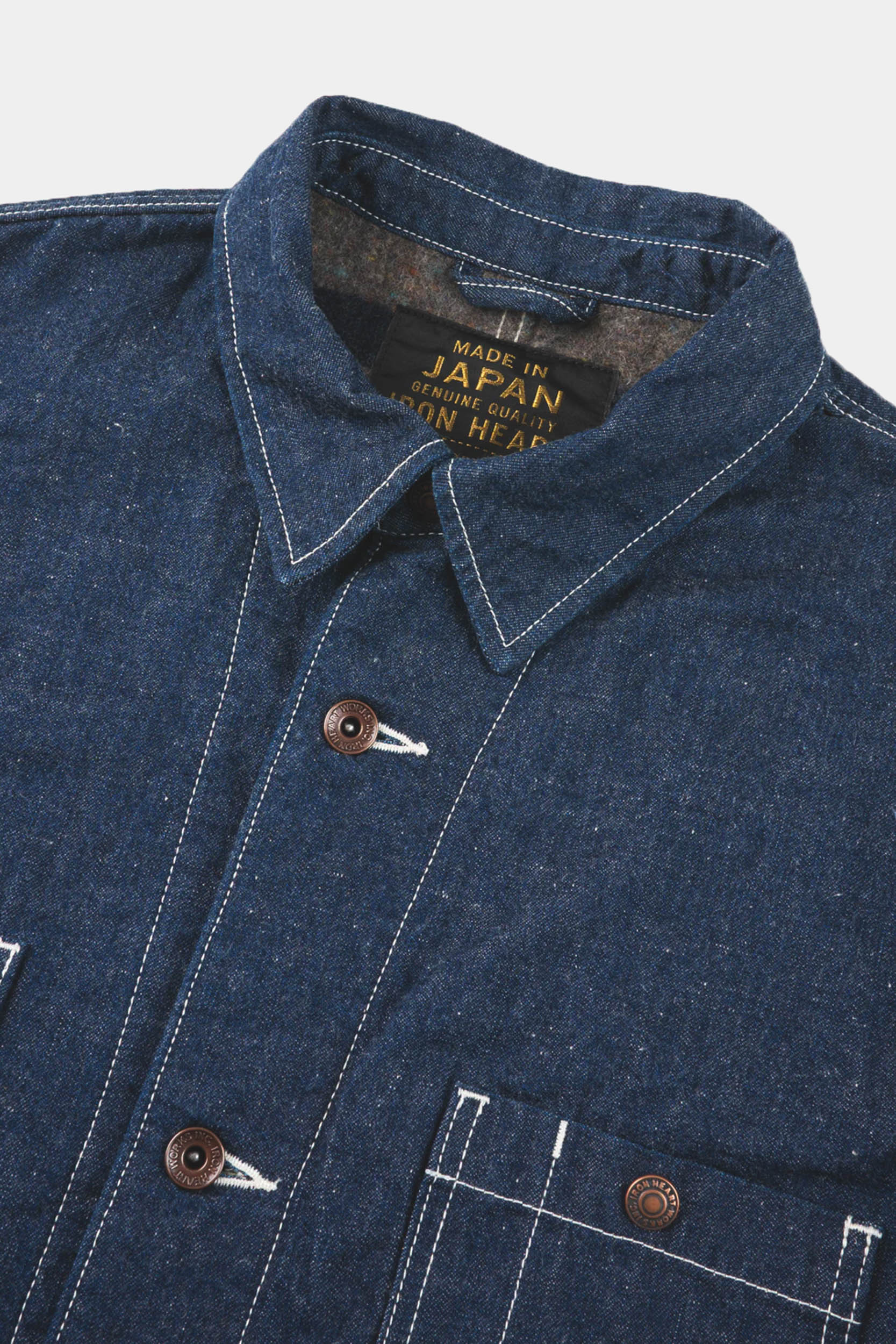 DENIM BLANKET LINED CHORE JACKET - Indigo