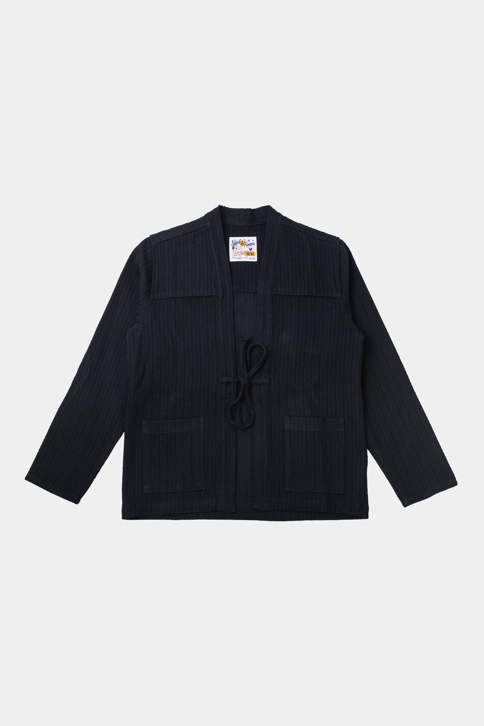 KIMONO SHIRT - Black Sugiaya