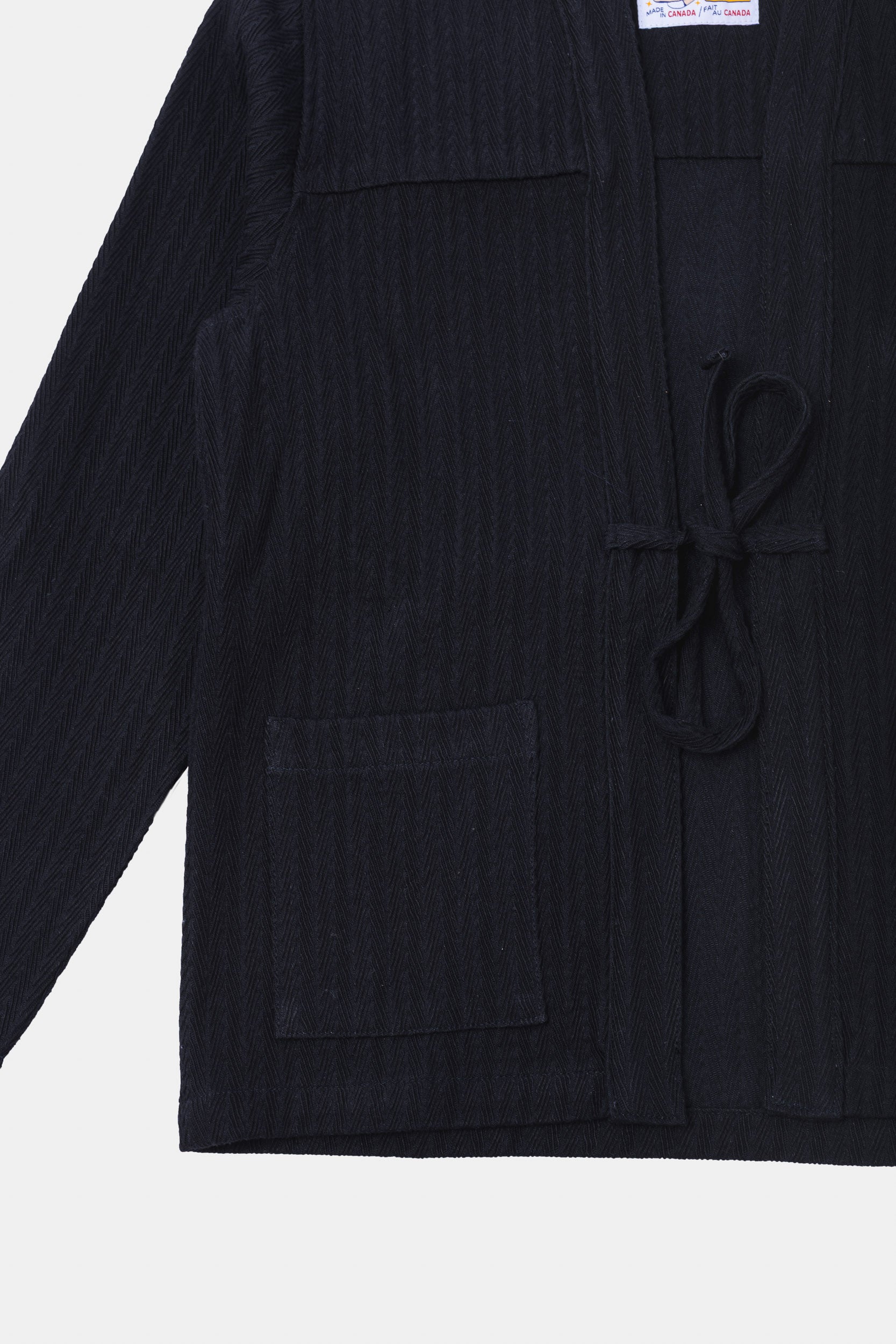 KIMONO SHIRT - Black Sugiaya