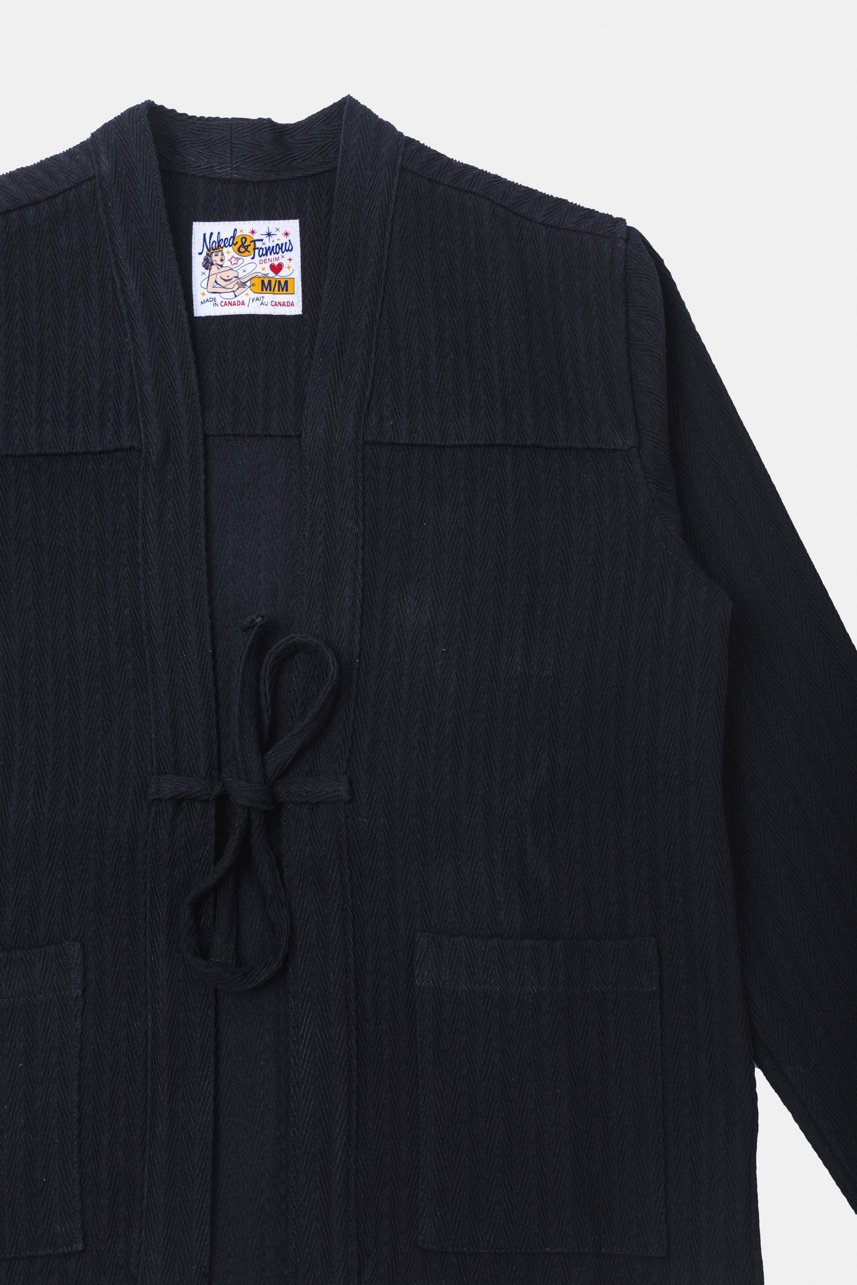 KIMONO SHIRT - Black Sugiaya