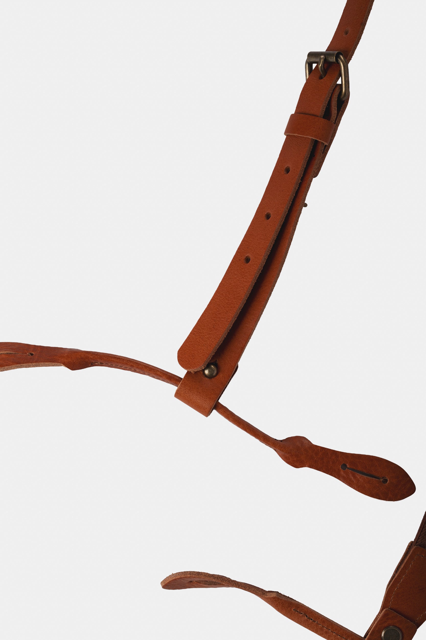 BRETELLES EN CUIR - Marron Naturel