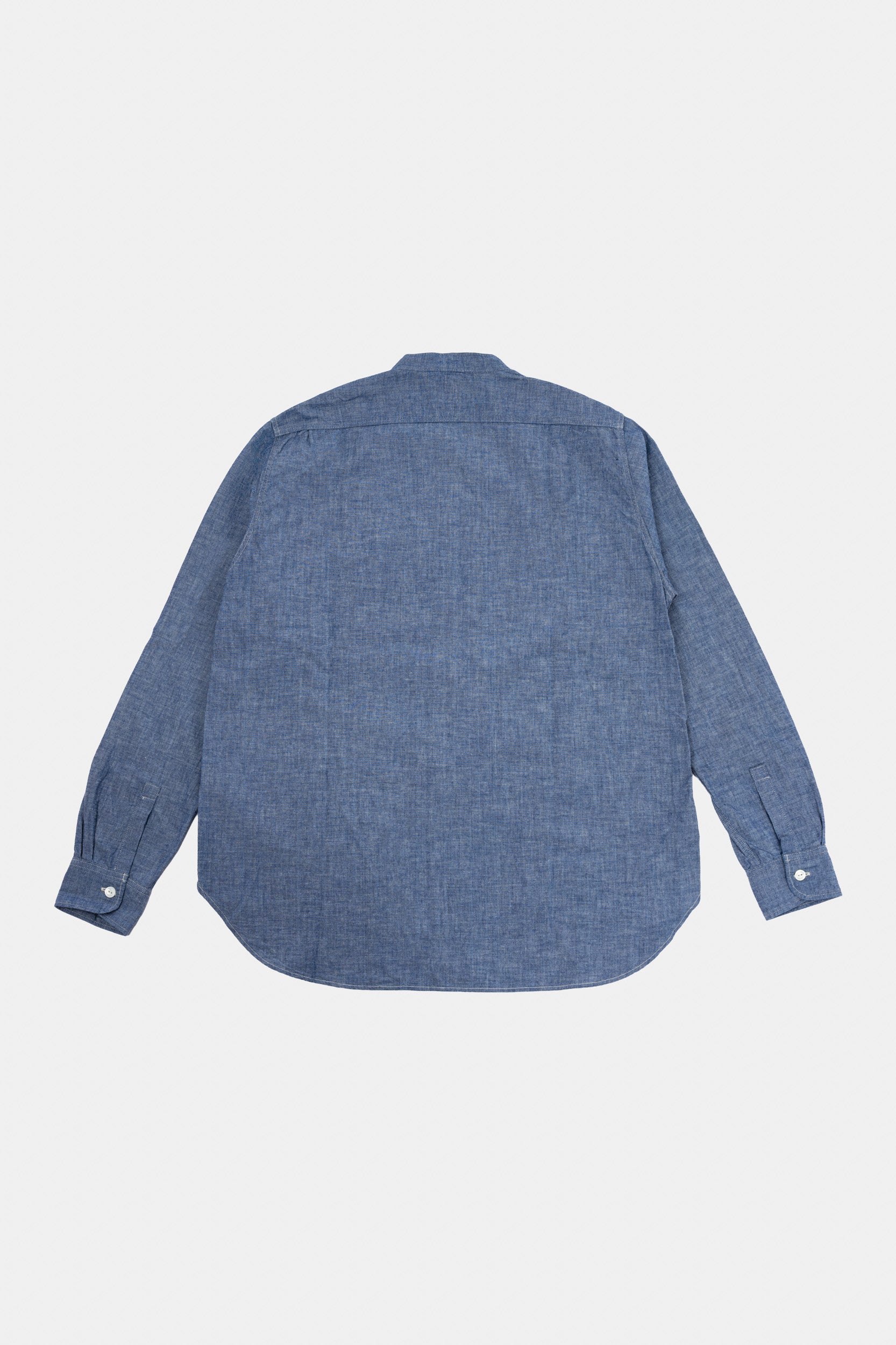 BAND COLLAR SHIRT - Blue