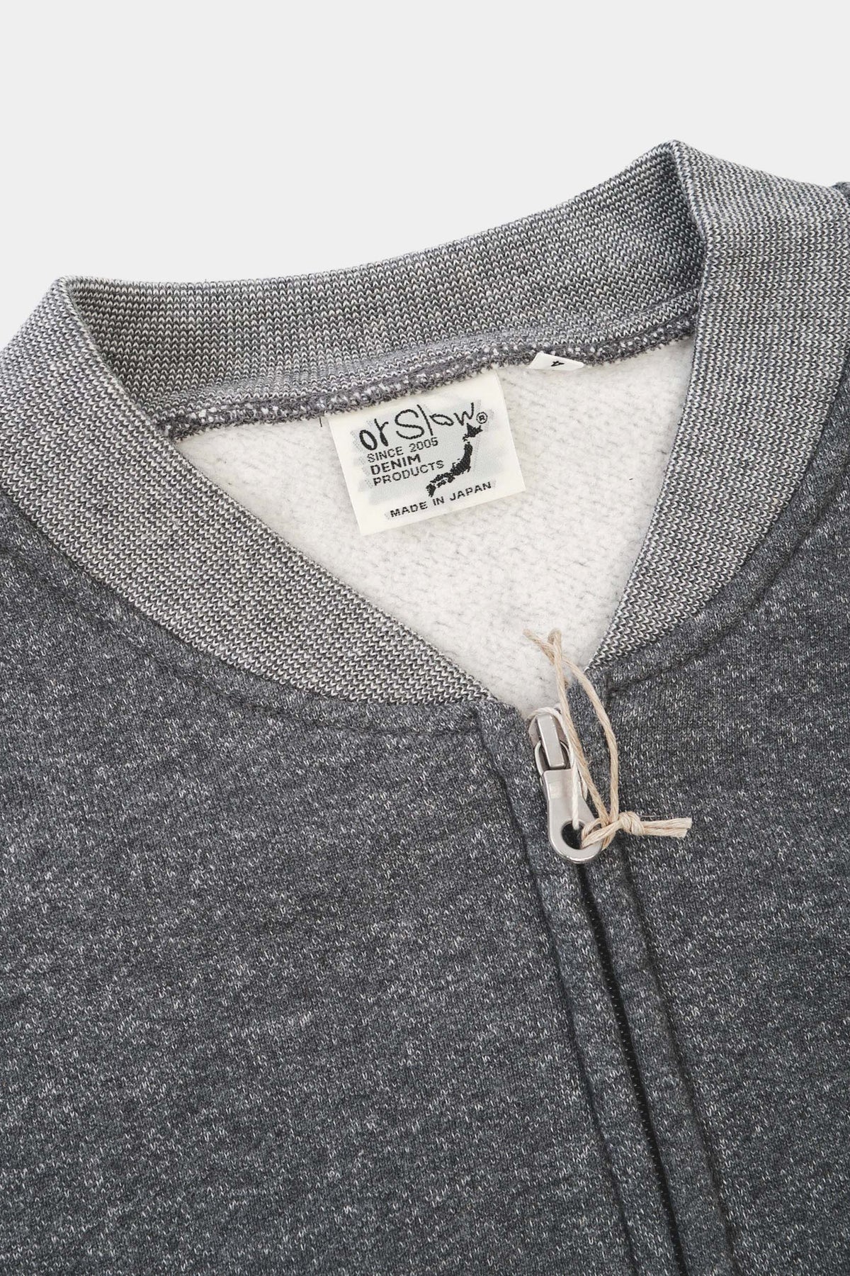 DENSE KNIT ZIP UP SWEATSHIRT - Charcoal