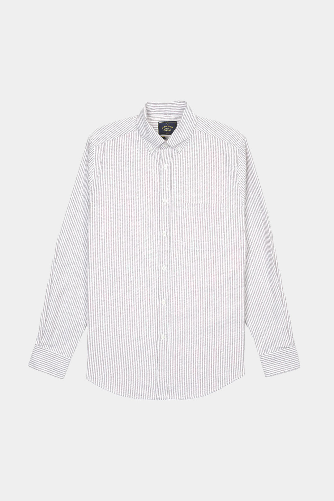 BRUSHED OXFORD STRIPE - Burgundy