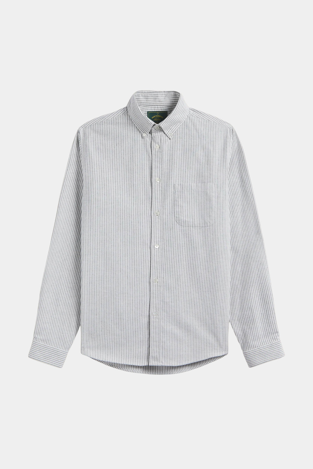 BRUSHED OXFORD STRIPE - Moss green