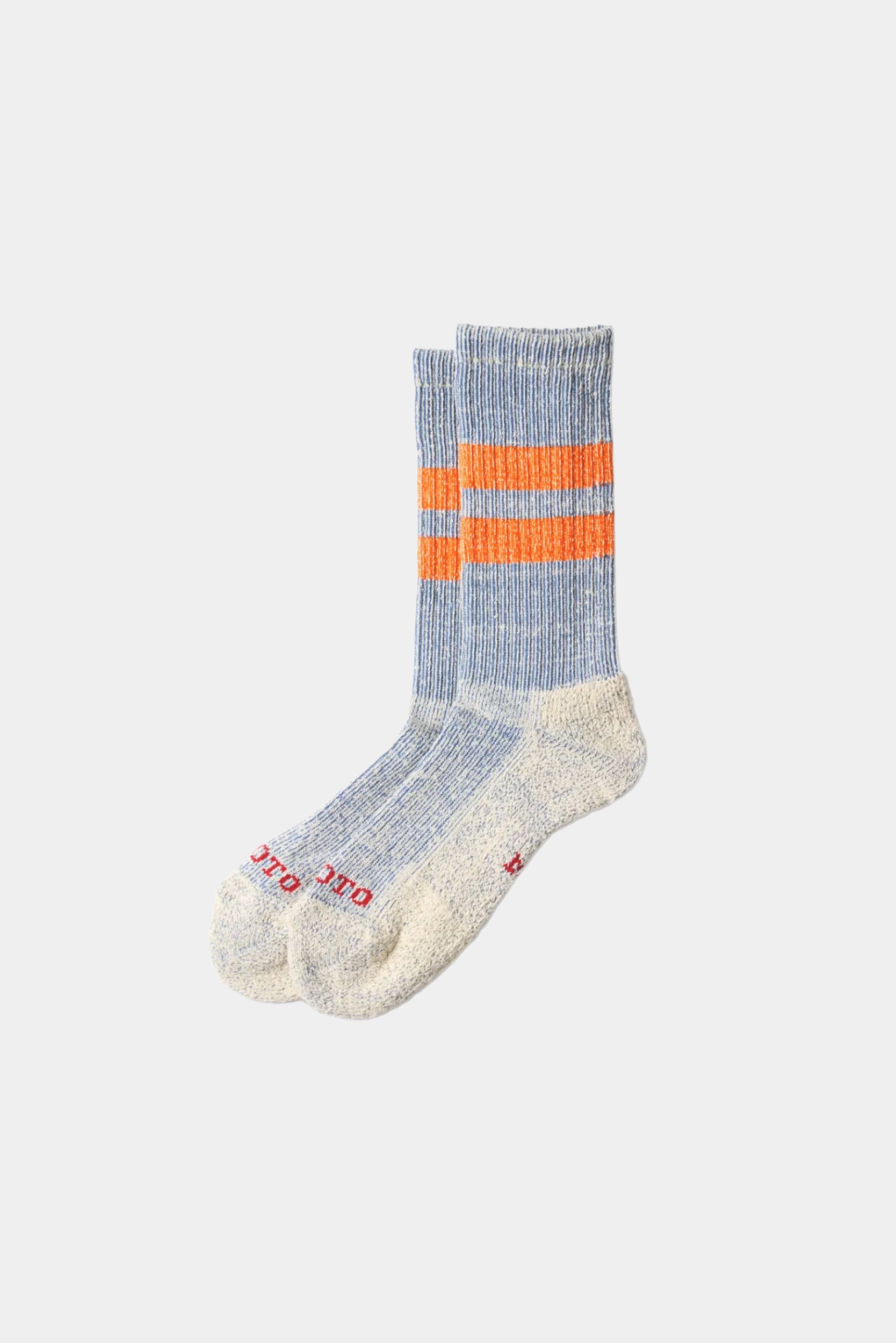PILE STRIPE SOCKS - Blue orange