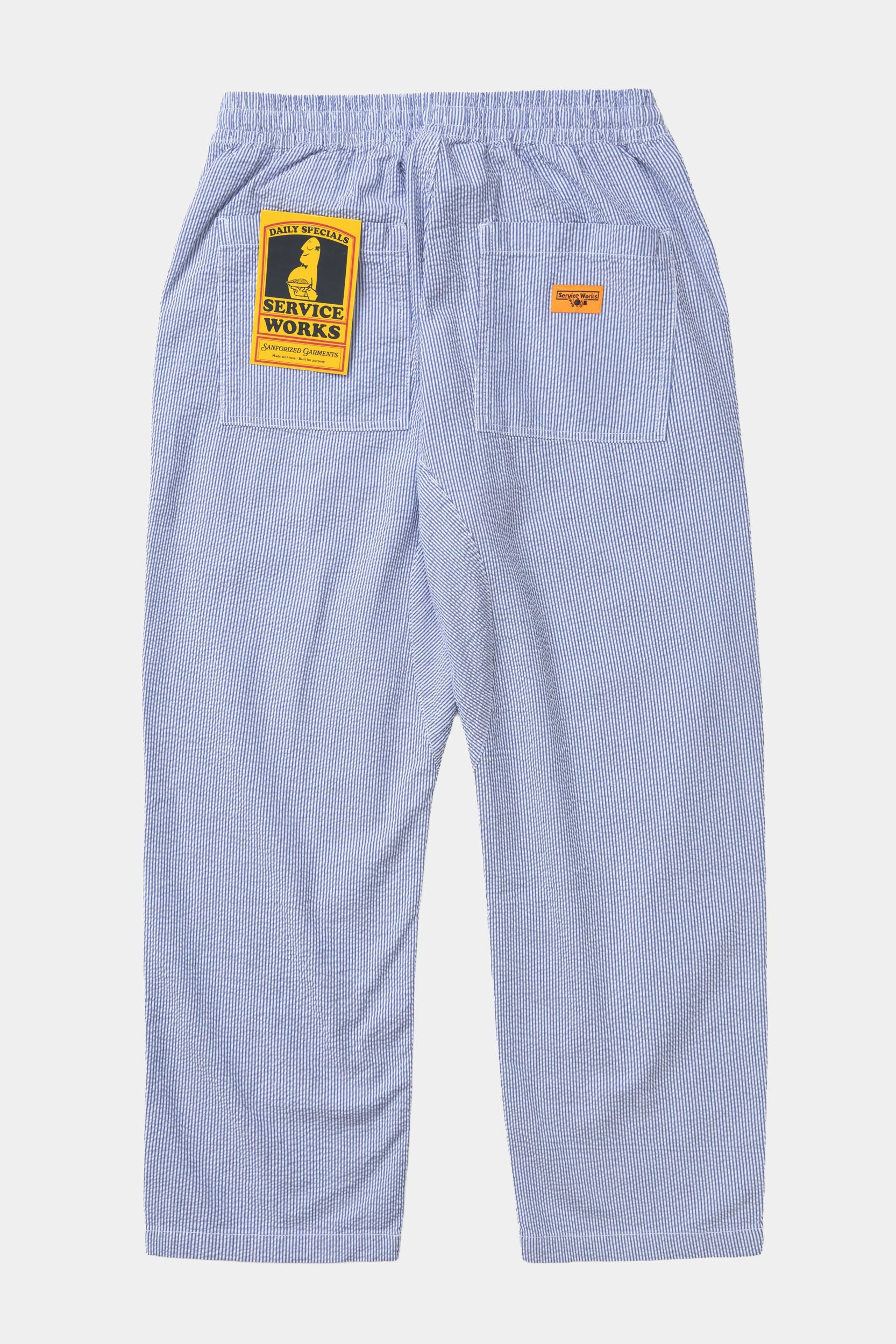 SEERSUCKER CHEF PANTS - Navy stripe