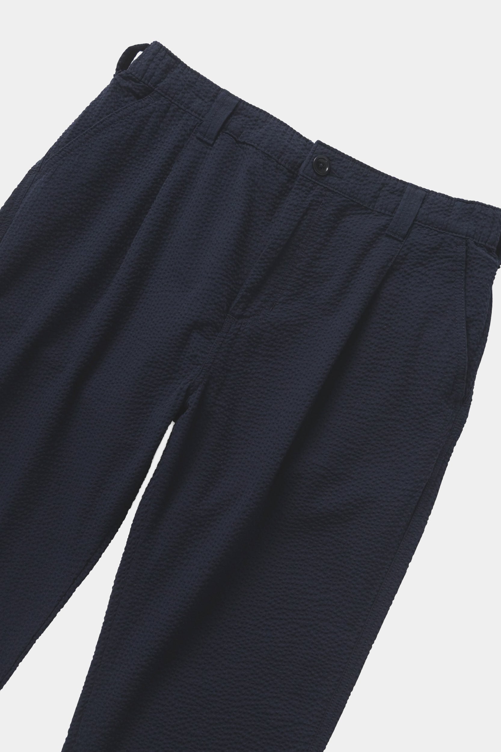 SEERSUCKER WAITER PANTS - Dark navy