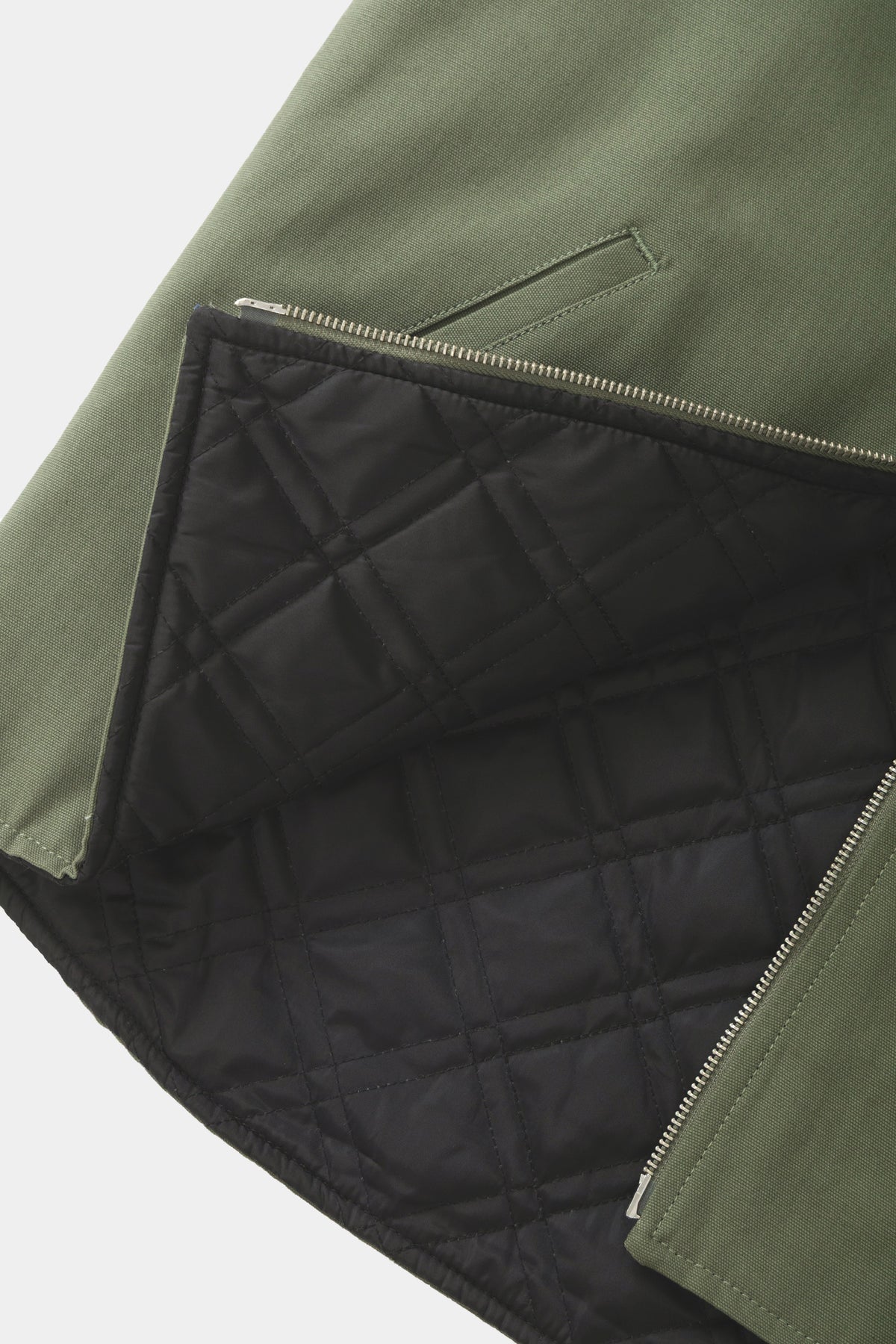 CANVAS WORK VEST - Olive