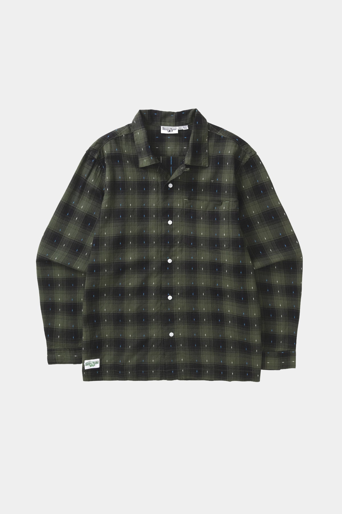 DRAG STITCH RESORT SHIRT - Olive