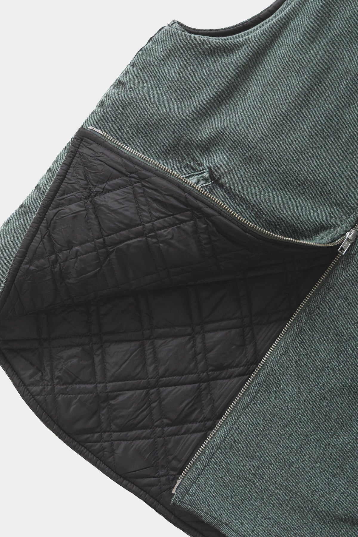 OVER-DYED WORK VEST - Sage