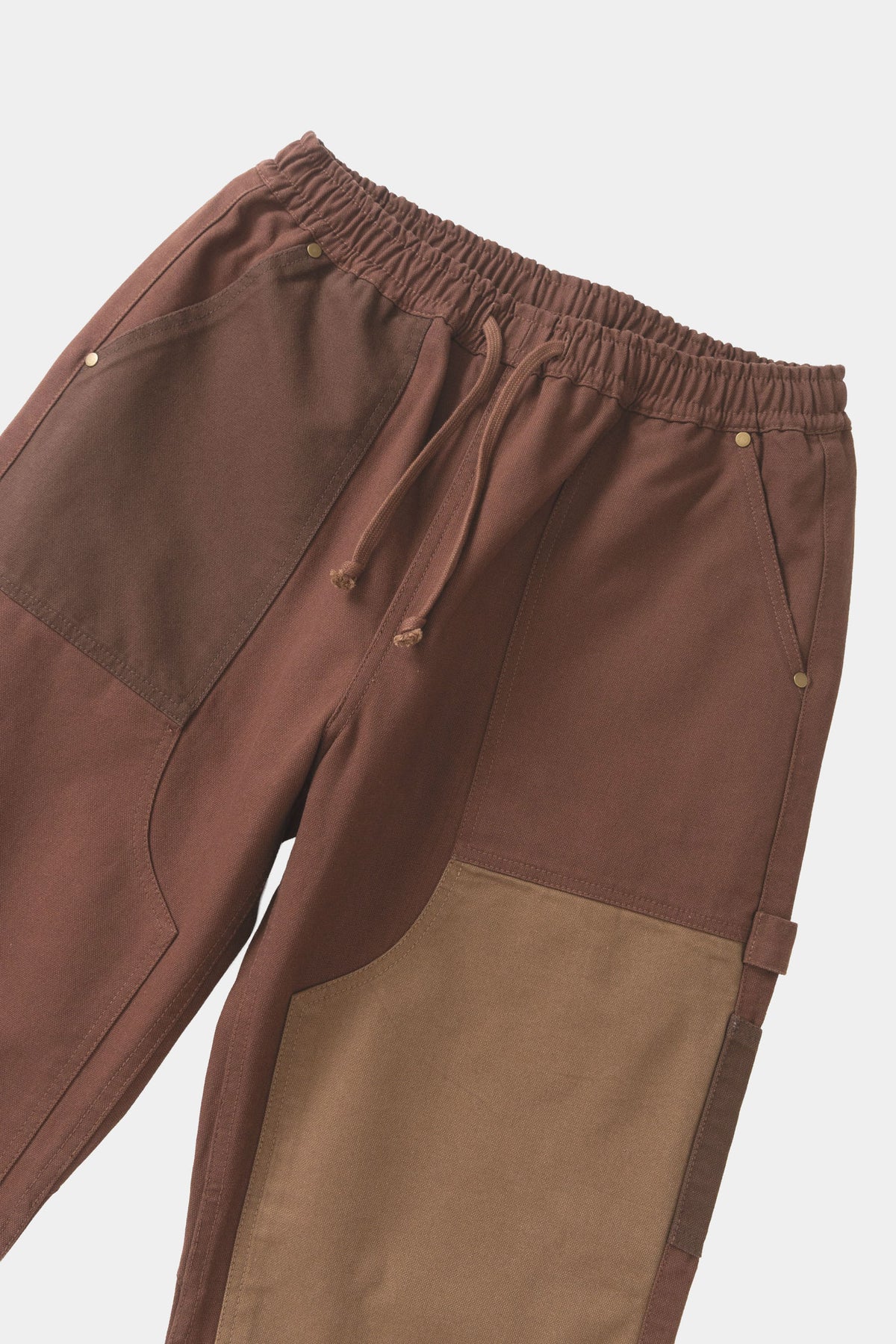 PATCHWORK UTILITY CHEF PANT - Brown