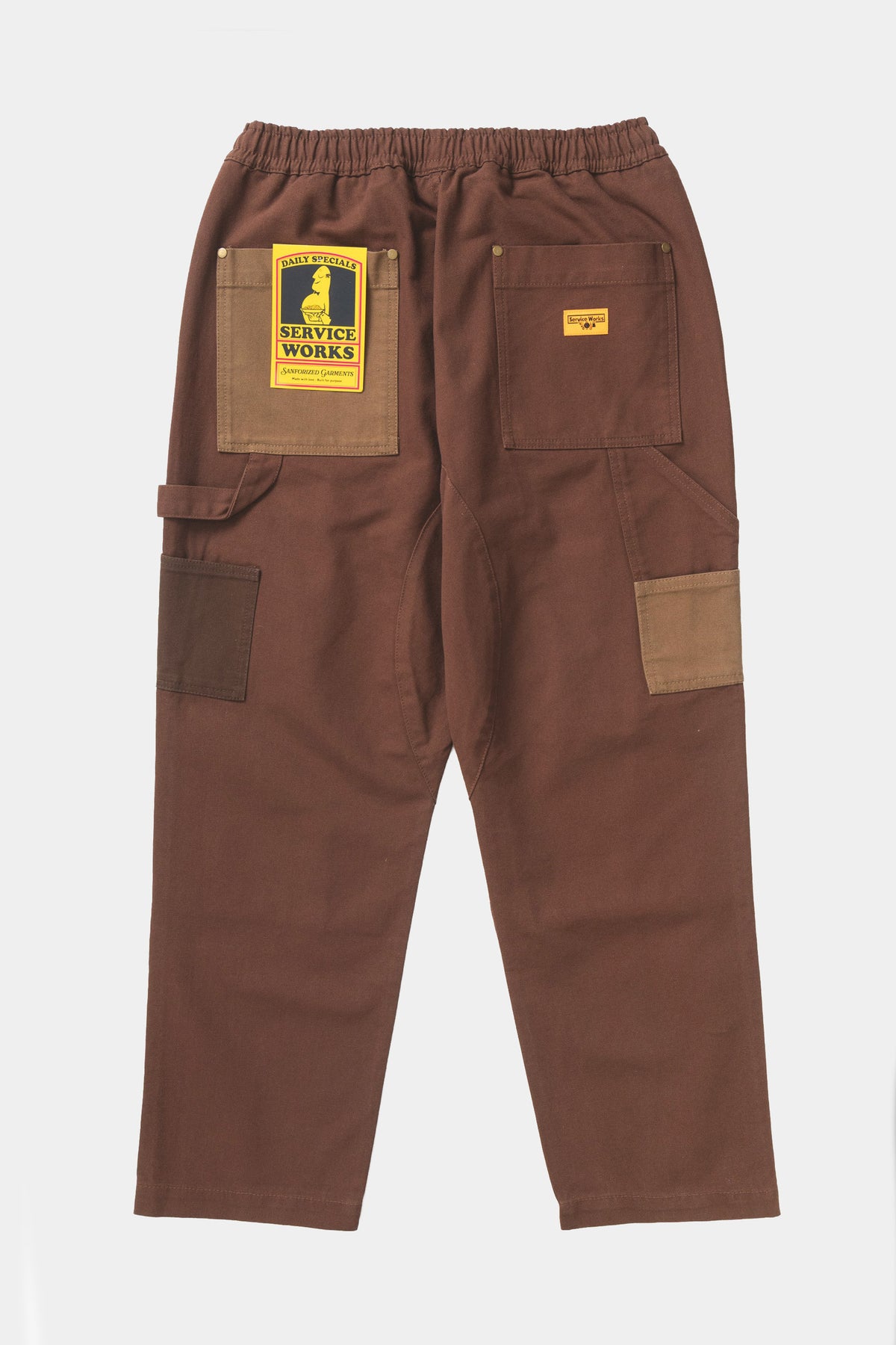 PATCHWORK UTILITY CHEF PANT - Brown