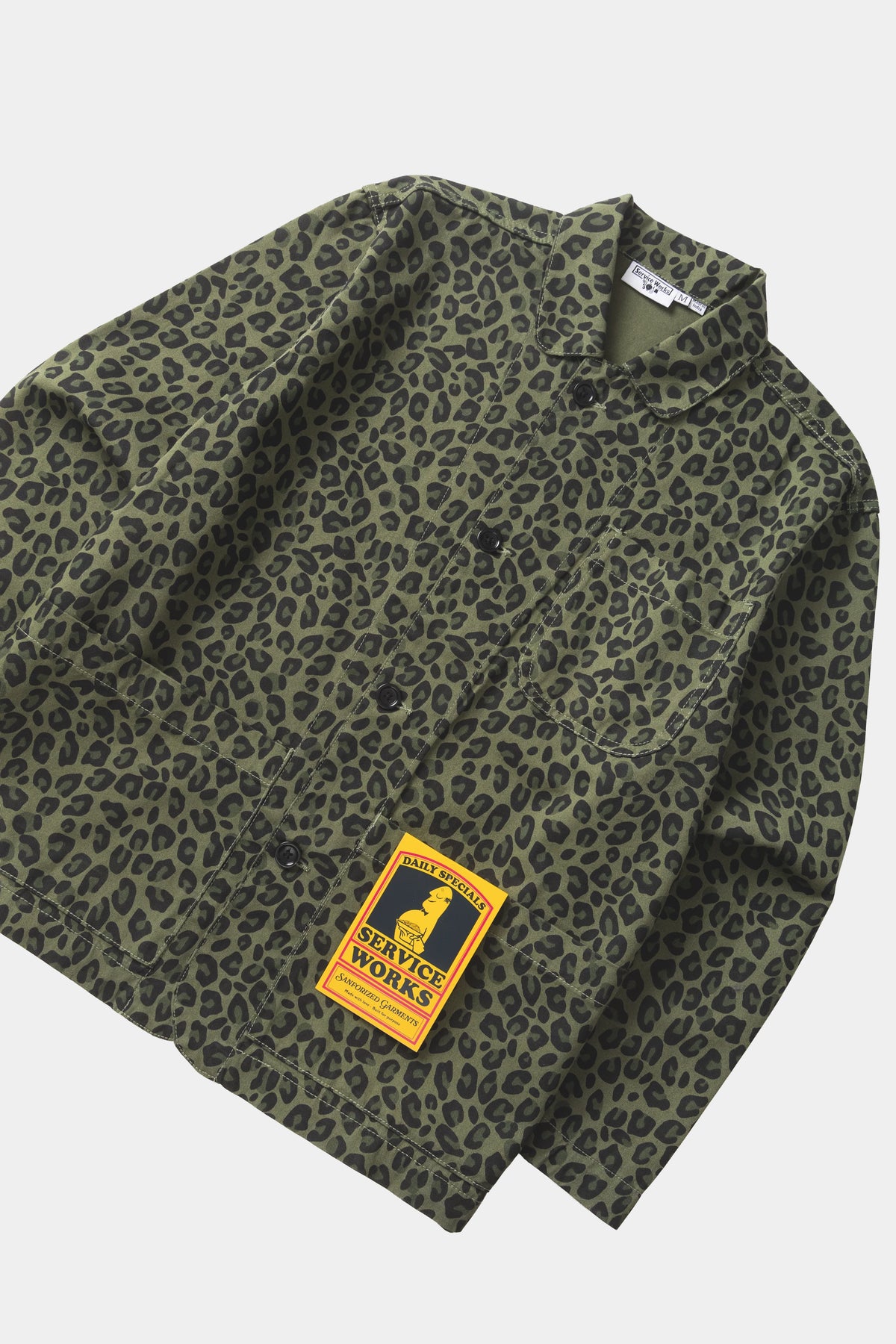 PATTERNED EASY CHEF SHIRT - Green Leopard