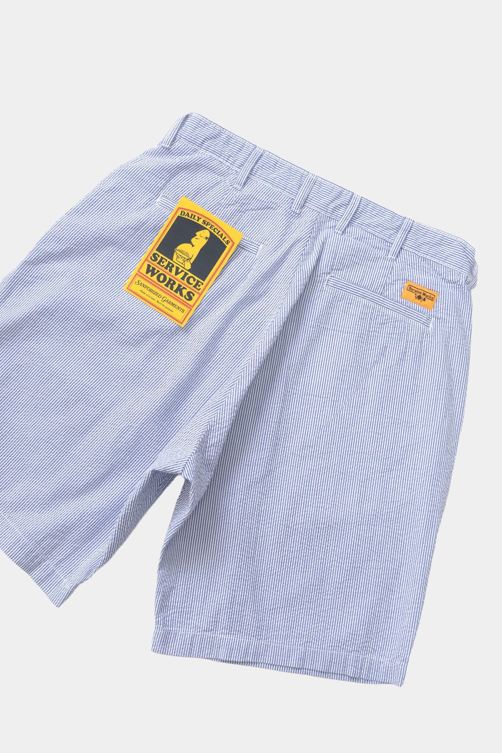SEERSUCKER PART TIMER SHORTS - Navy stripe