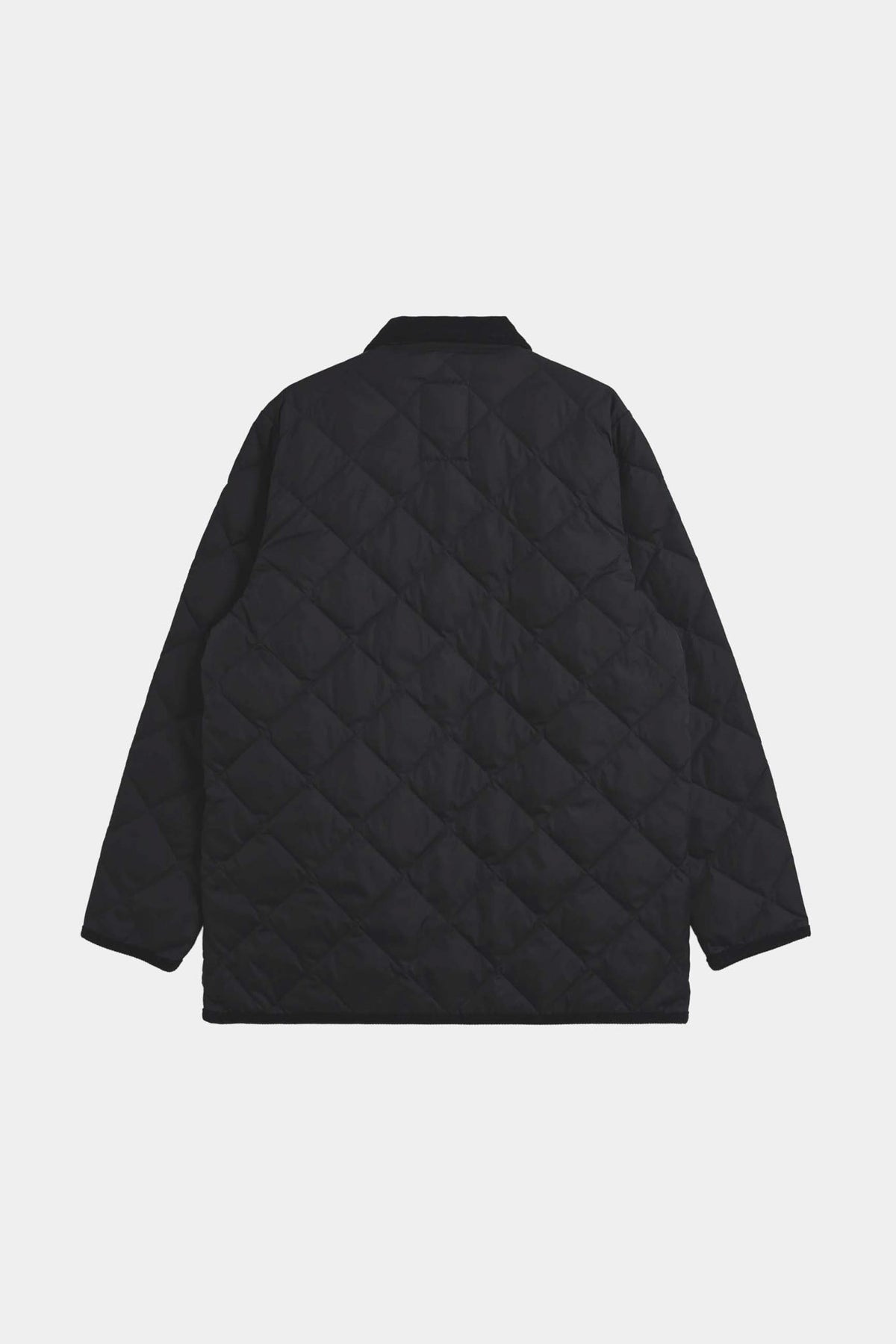PIPING COLLARED DOWN CARDIGAN - Black