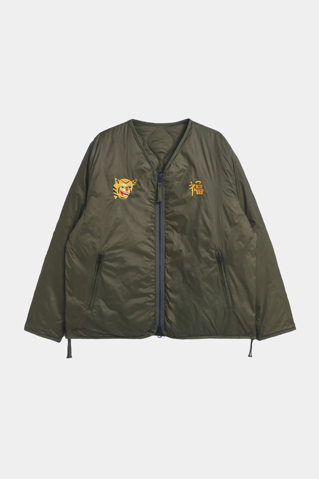 REVERSIBLE "VETJAN" DOWN JACKET - OLIVE